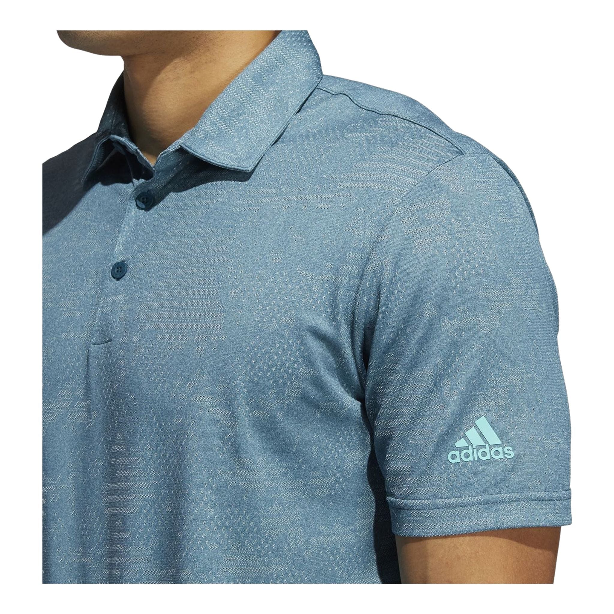 Polo Adidas Camo SS bleu sarcelle/menthe pour homme