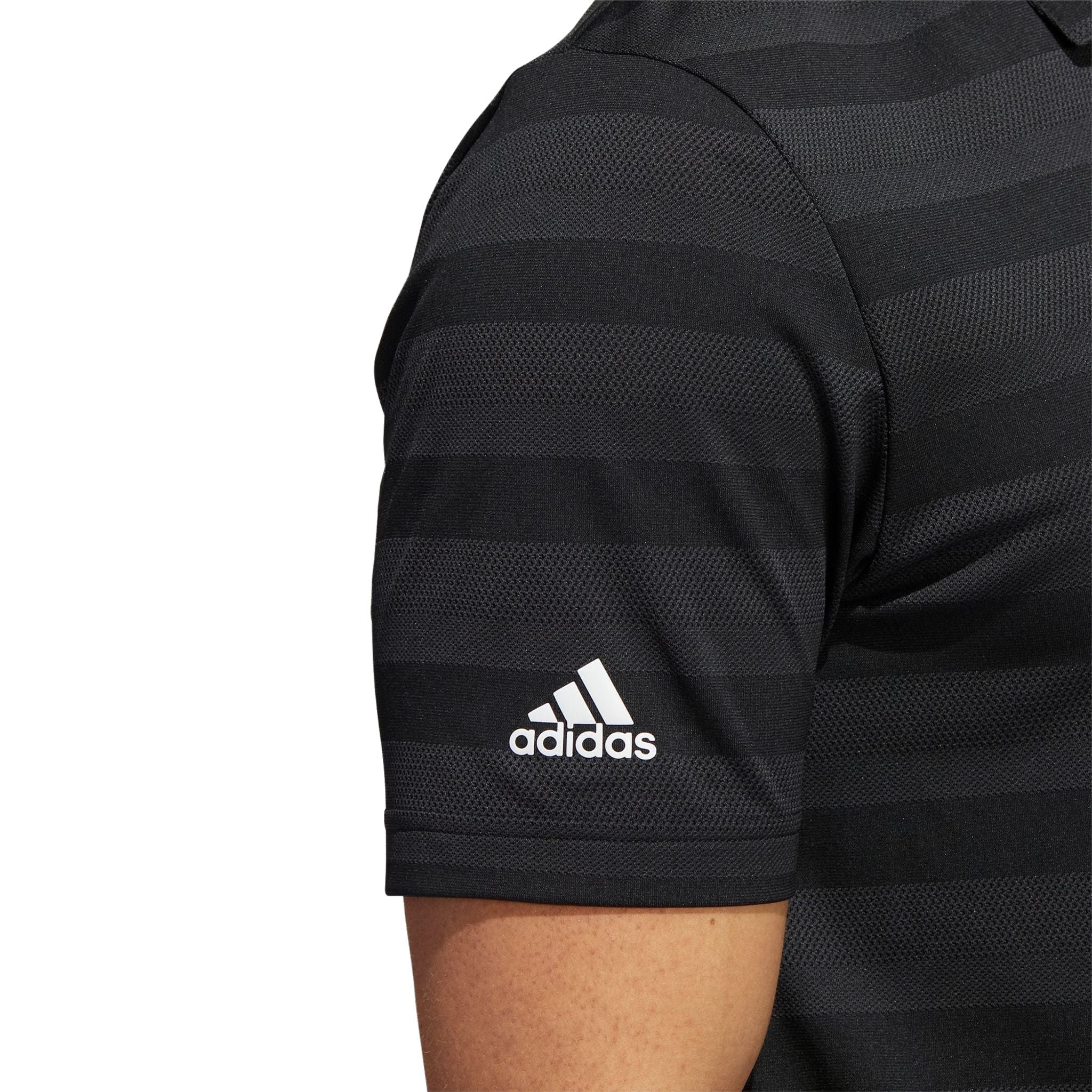 Polo Adidas M à rayures bicolores noir/gris, taille 6 homme