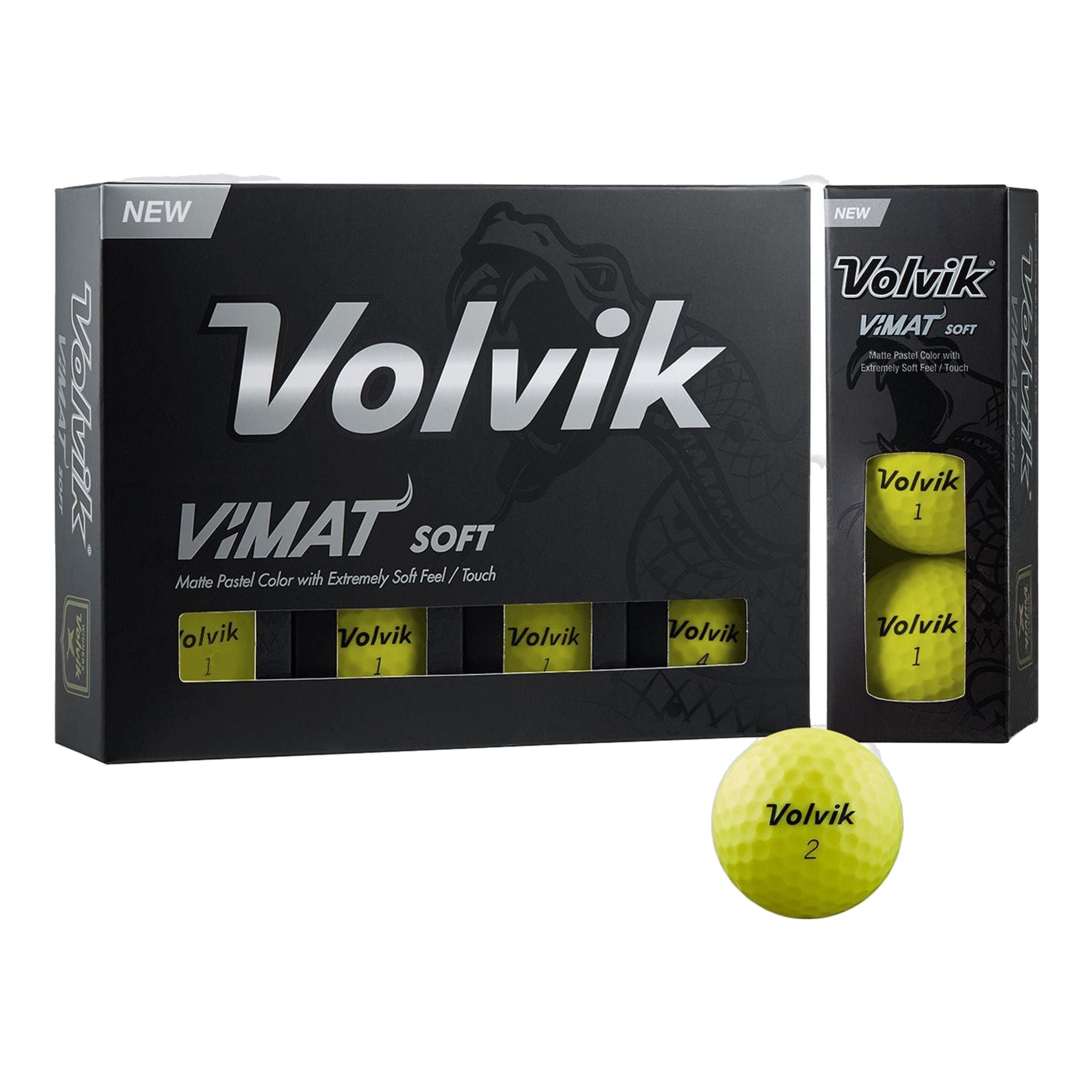 Volvik Vimat Soft 2022, 12 boules jaunes