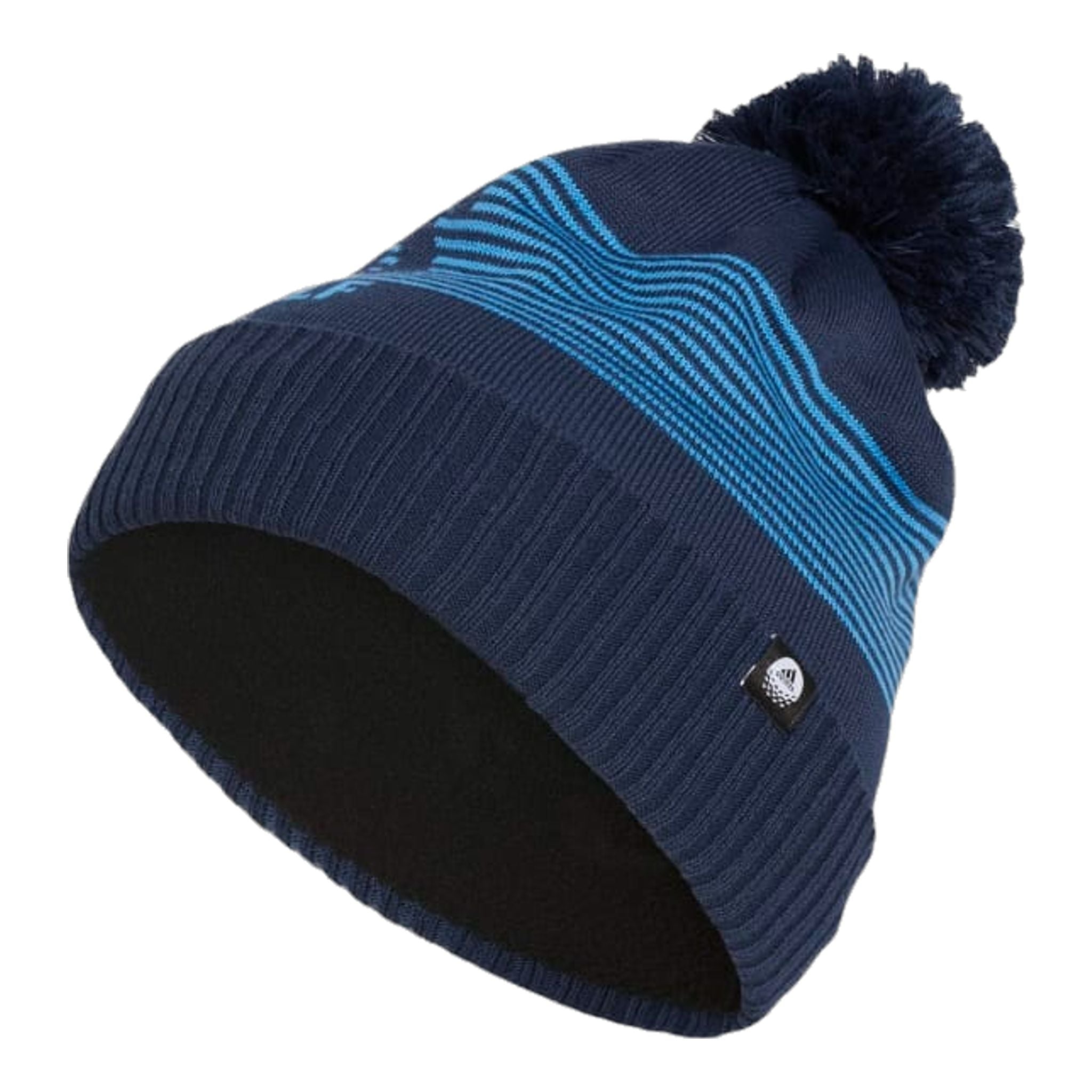 Bonnet Adidas à pompon, bleu marine, pour homme