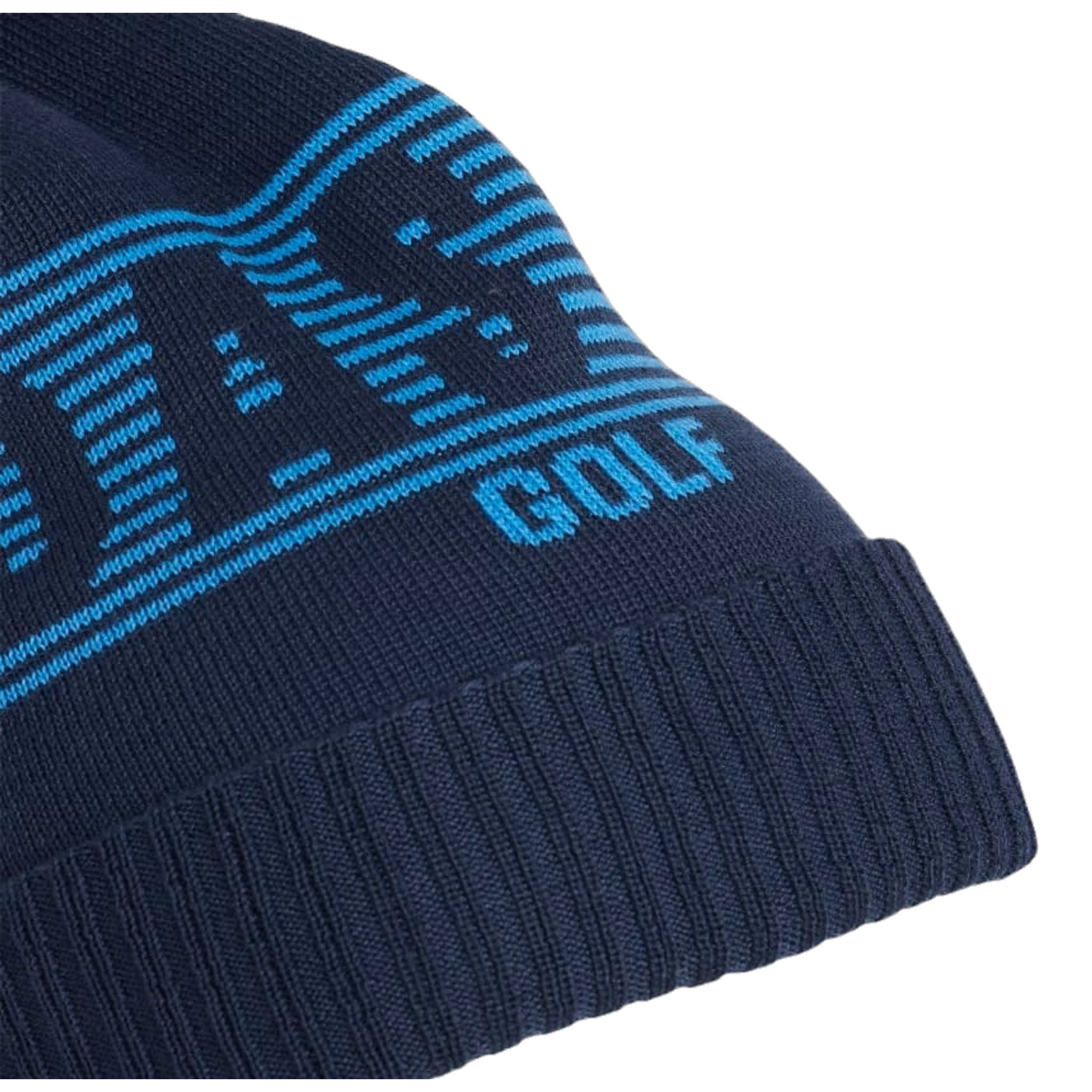 Bonnet Adidas à pompon, bleu marine, pour homme