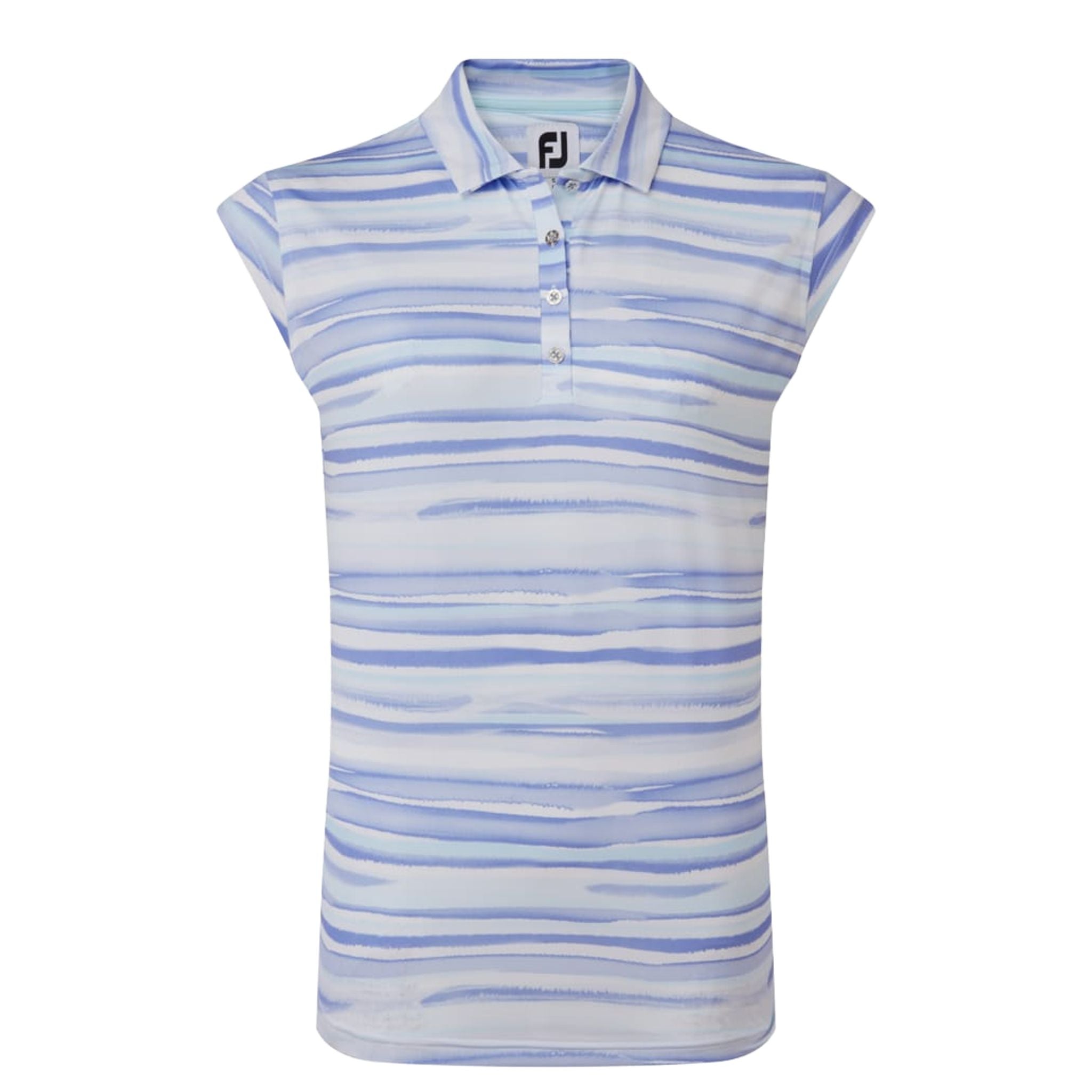 Polo Footjoy Lisle à manches courtes et imprimé aquarelle pour femme