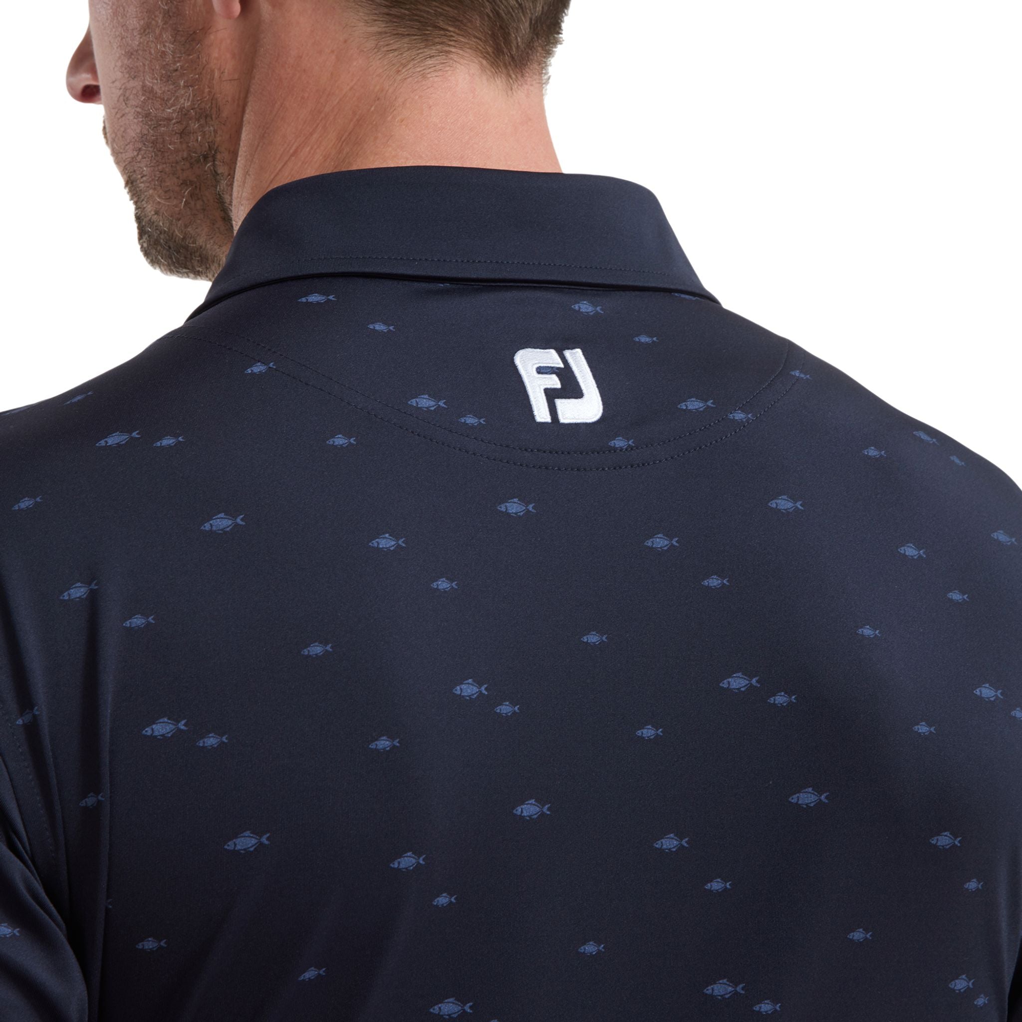 Polo homme Footjoy Lisle à imprimé banc de poissons