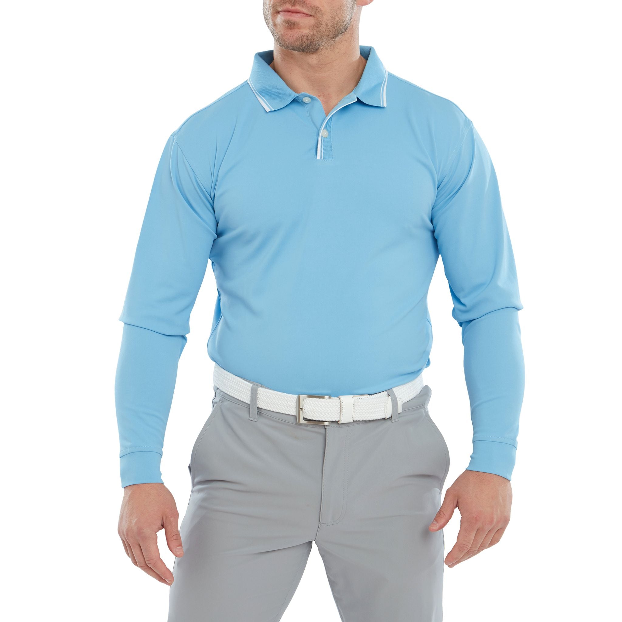 Polo Footjoy léger à manches longues avec protection solaire pour homme