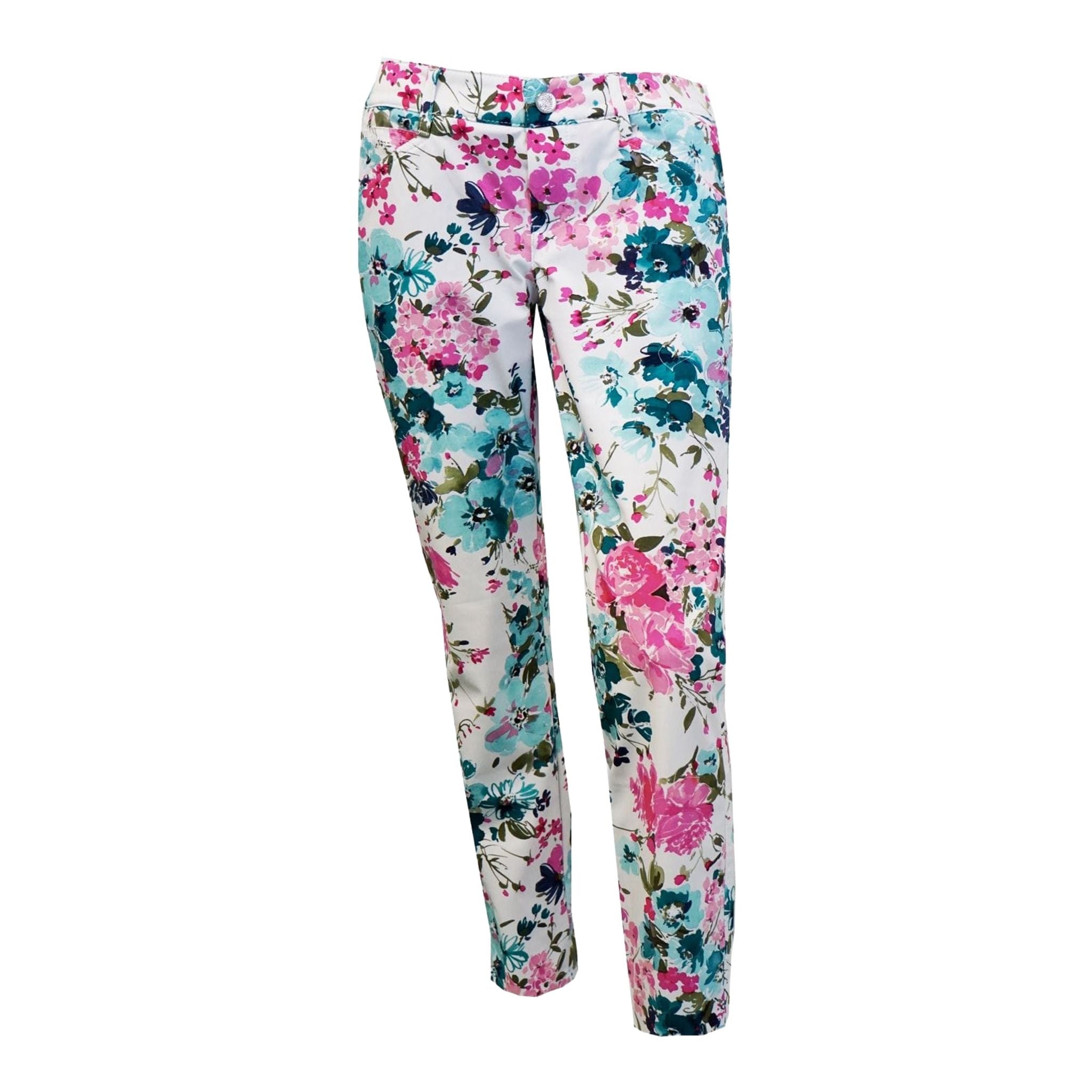 Pantalon 7/8 Alberto Mona Jersey Flower pour femme