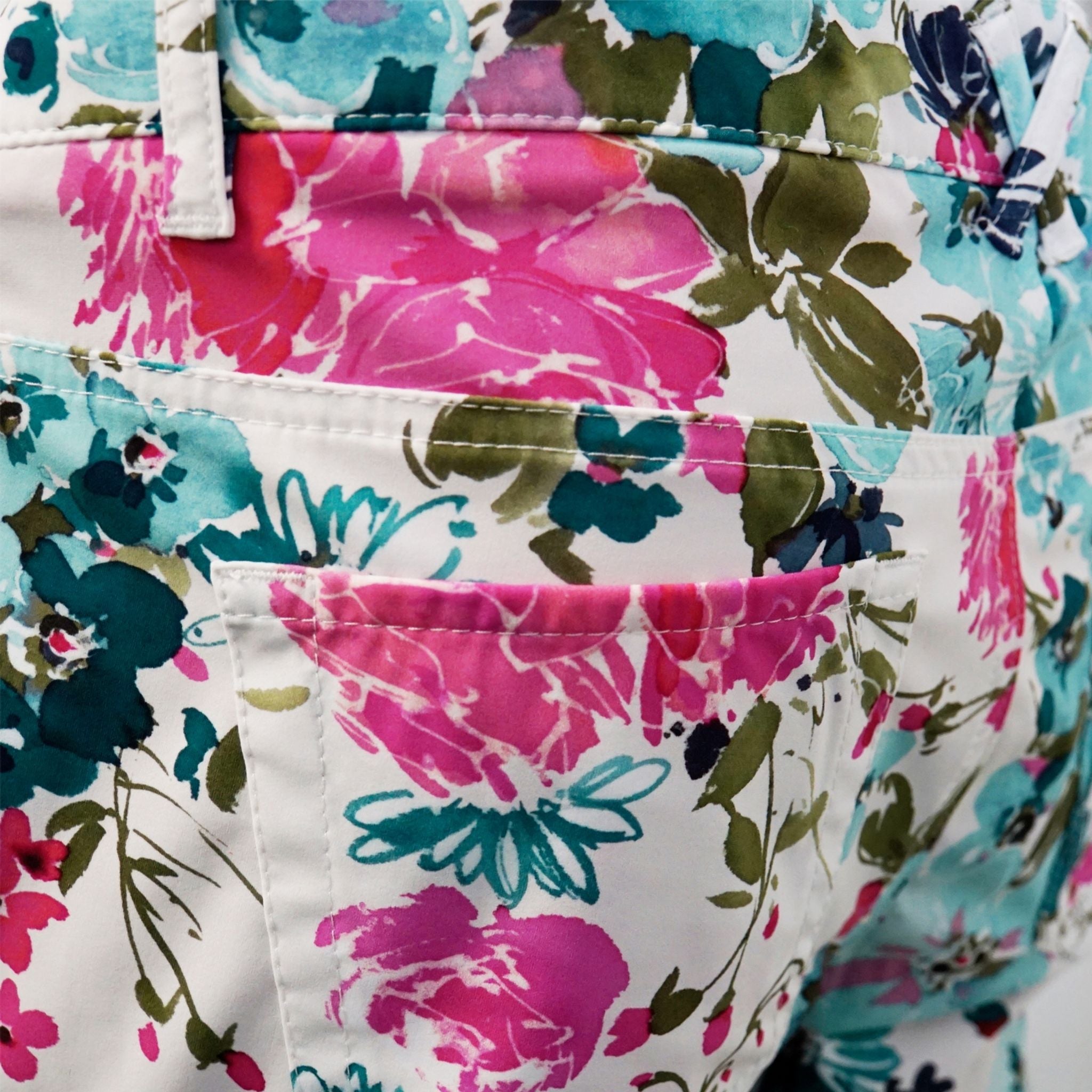 Pantalon 7/8 Alberto Mona Jersey Flower pour femme