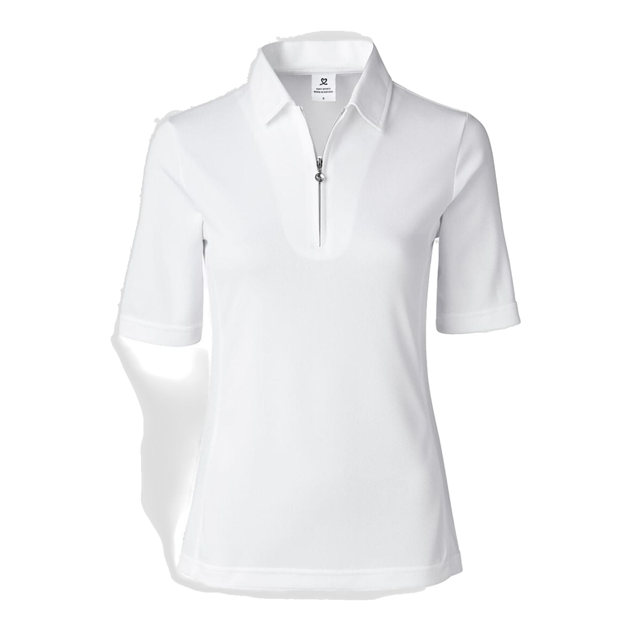 Polo de golf blanc à manches longues Daily Sports Macy, taille XS femme
