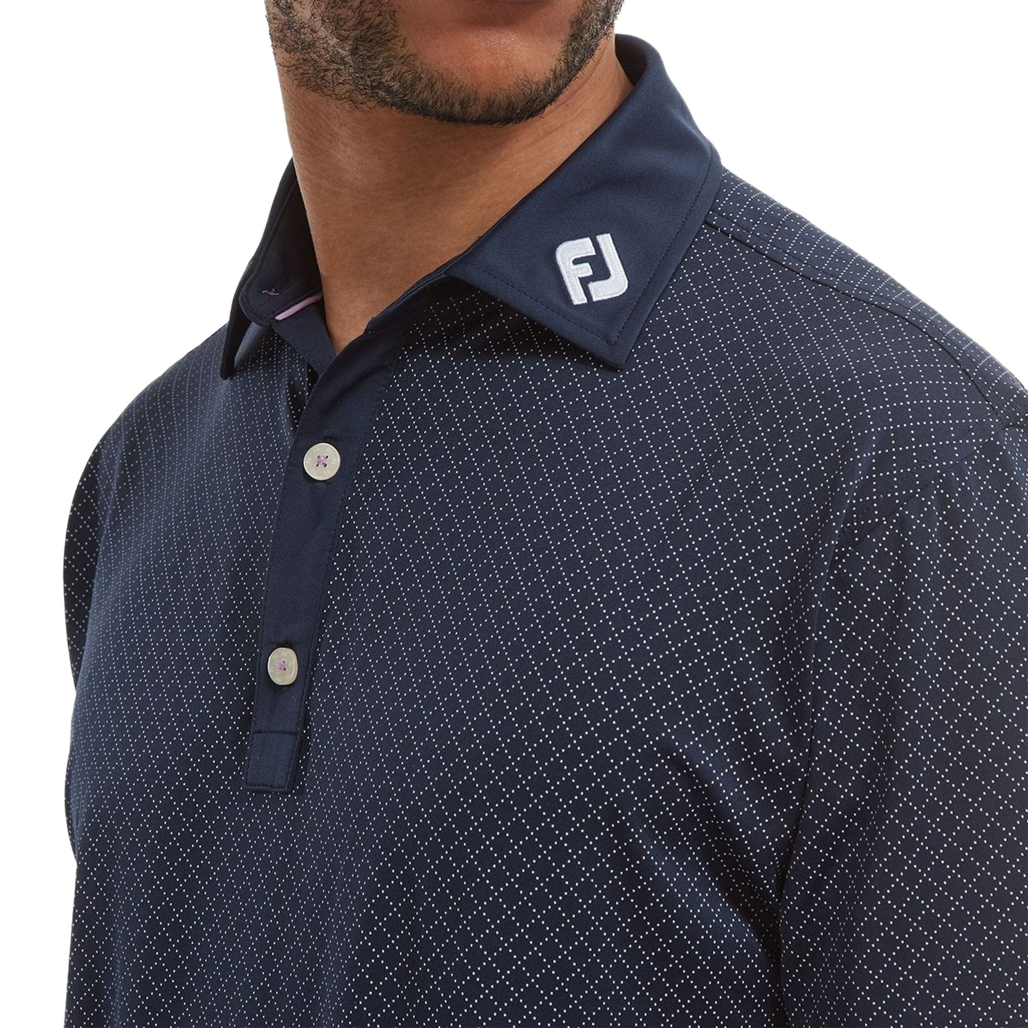 Polo Footjoy Lisle à imprimé diamant pour homme