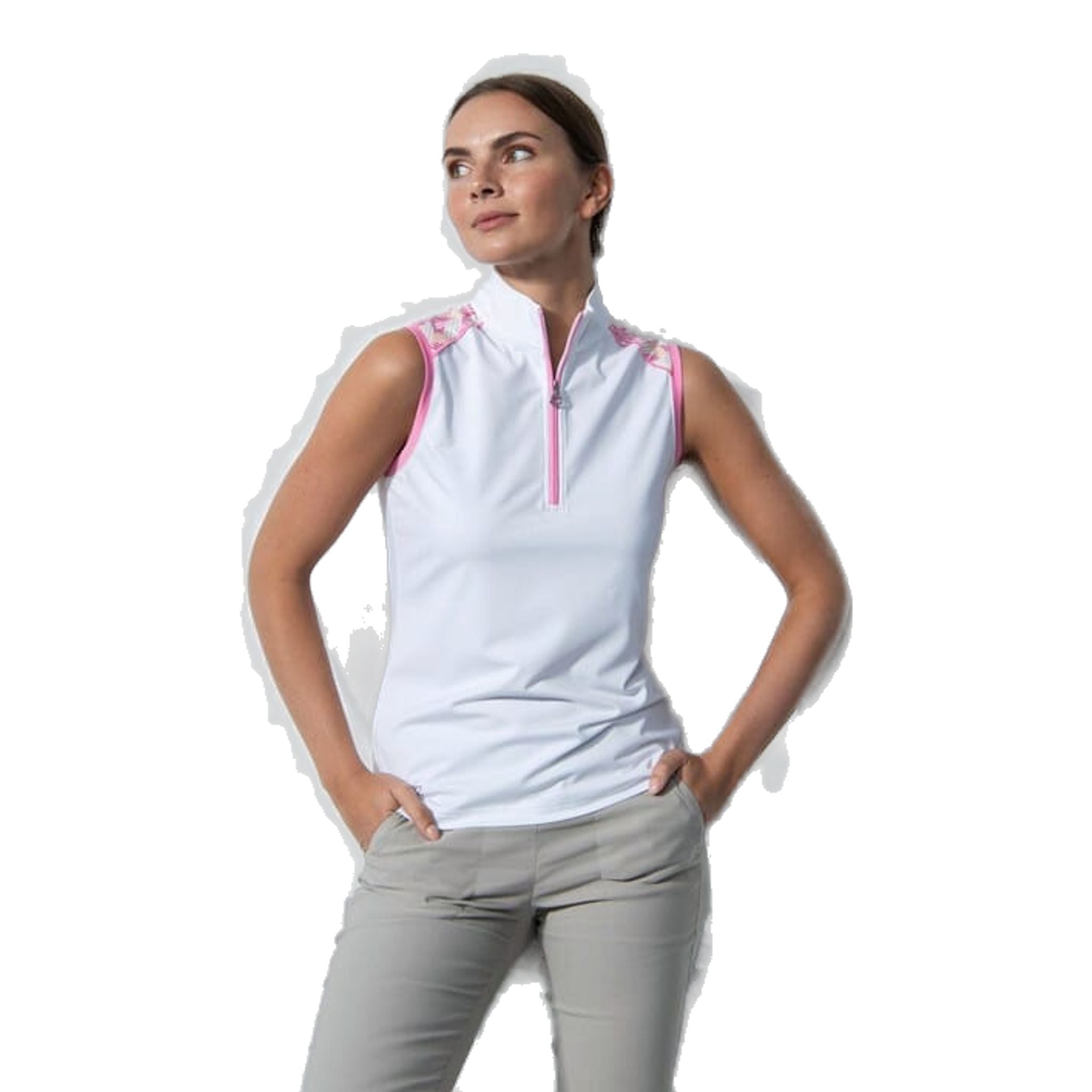 Chemise sans manches à col demi-lune Daily Sports Perugia pour femmes