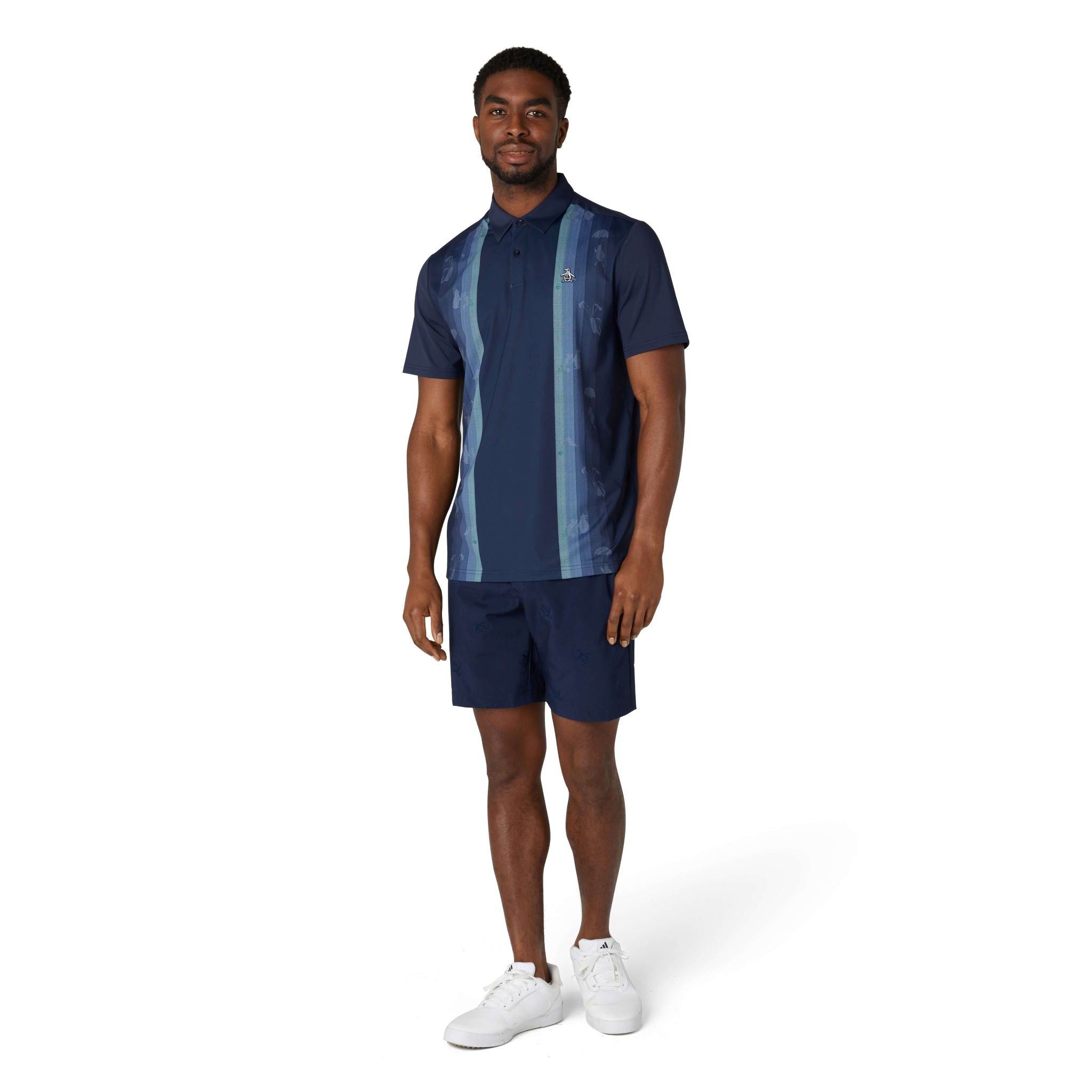 Polo homme Original Penguin Pete's à imprimé vertical en blocs de couleur