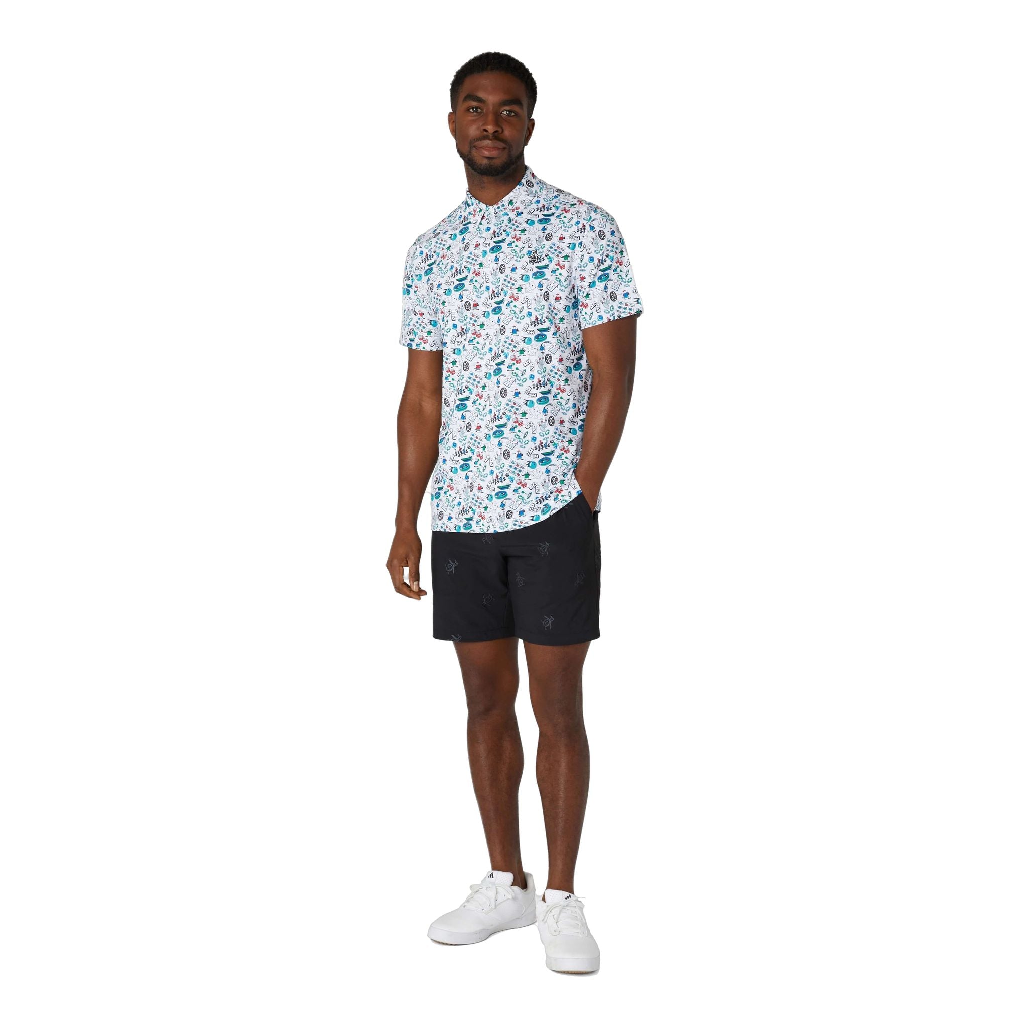 Polo homme Original Penguin Roadmap All-Over Novelty