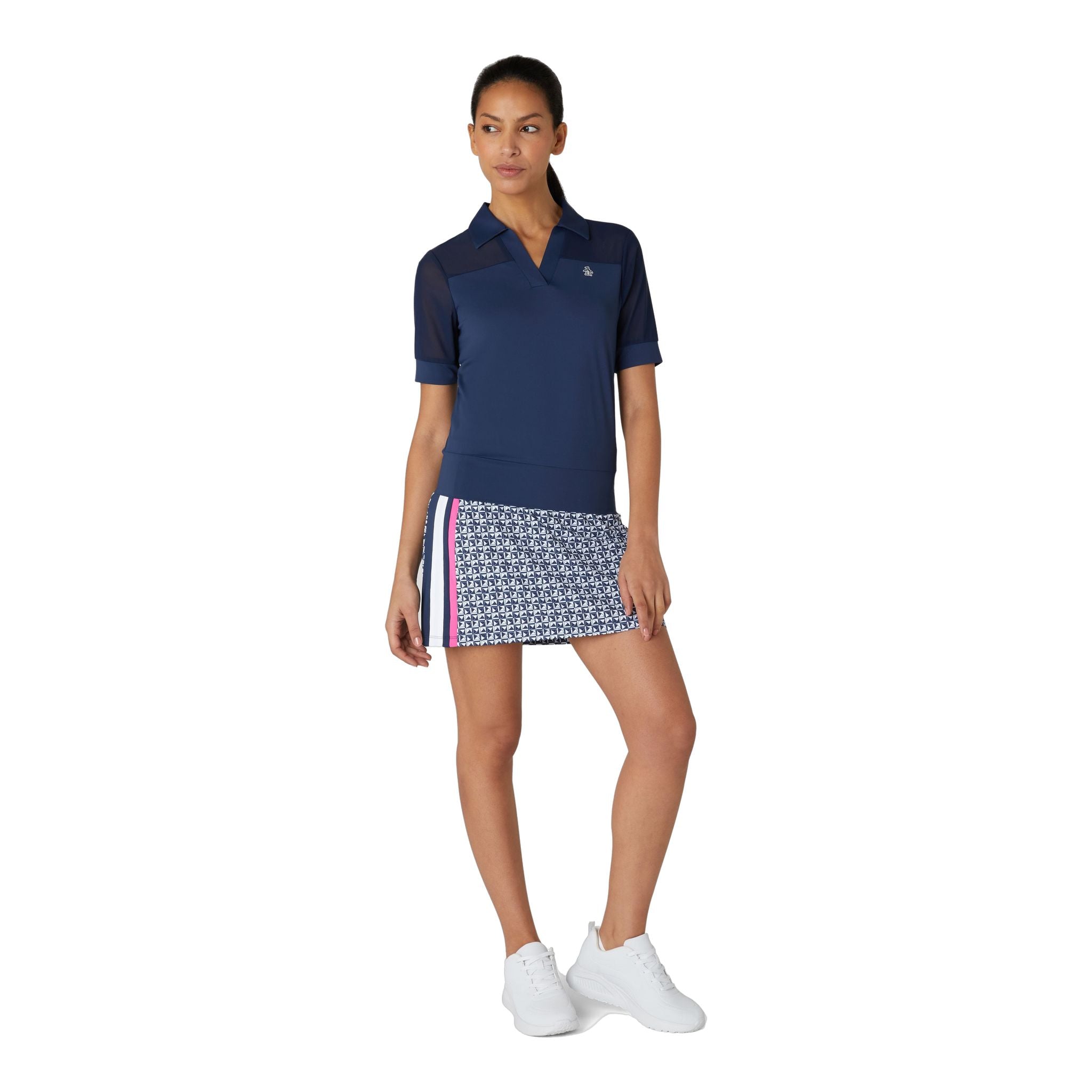 Polo Original Penguin à manches courtes en maille pour femme