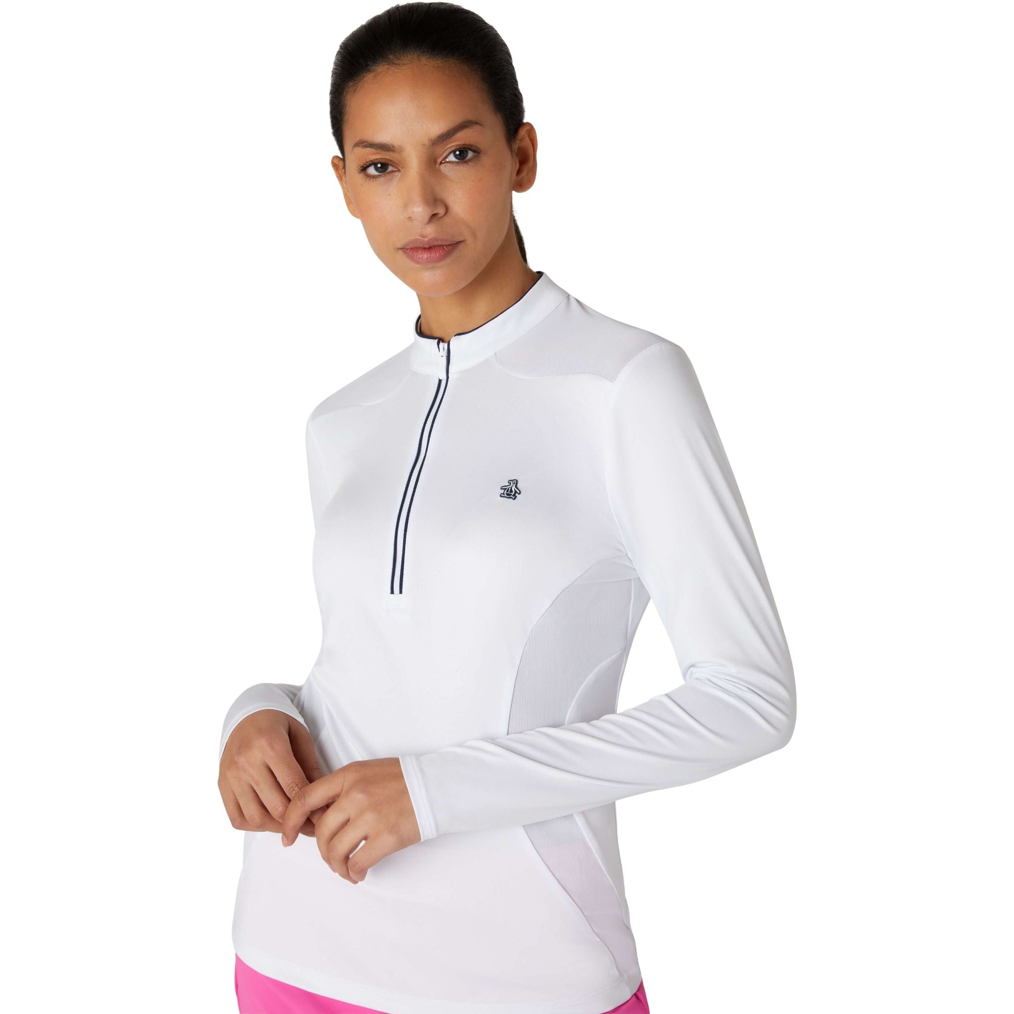 Pull à manches longues Original Penguin avec fermeture éclair 1/4 pour femme