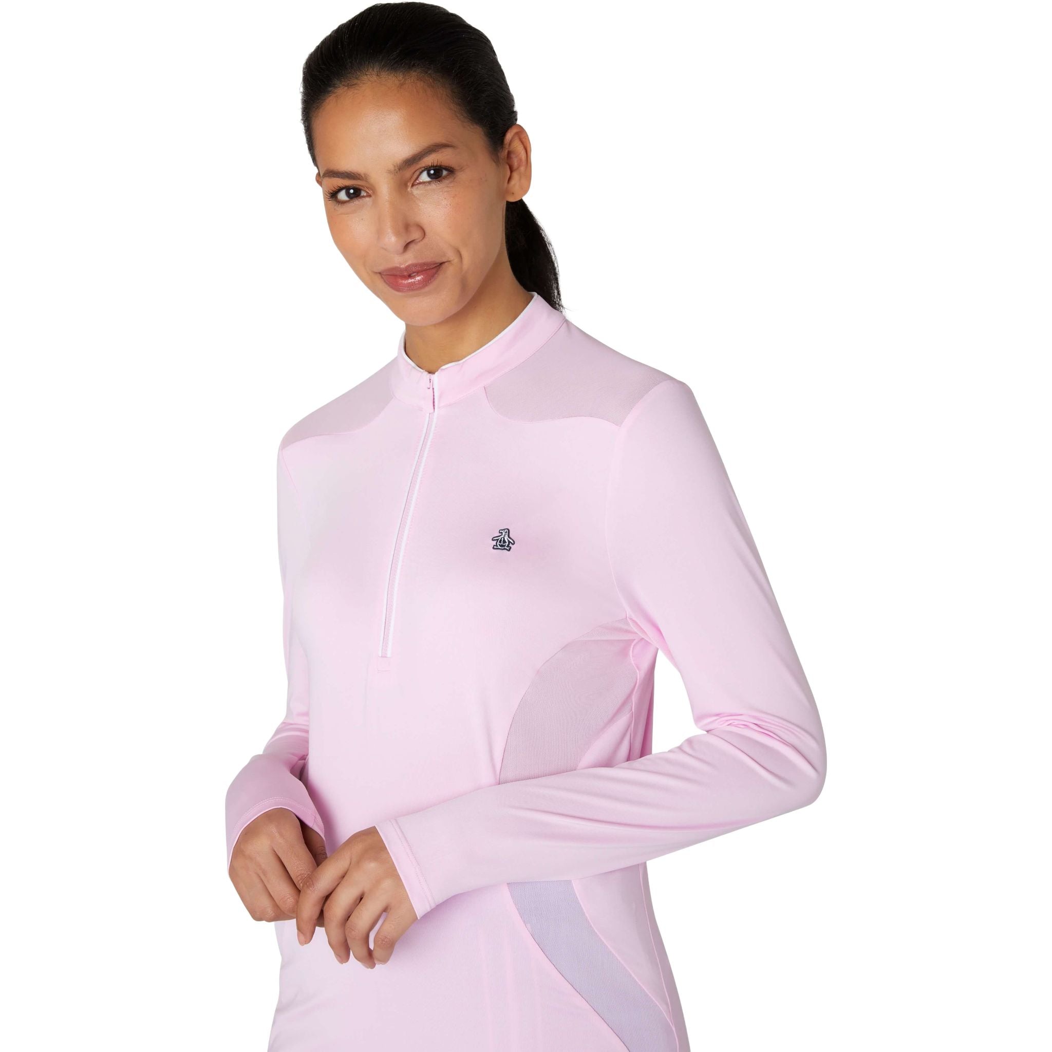 Pull à manches longues Original Penguin avec fermeture éclair 1/4 pour femme