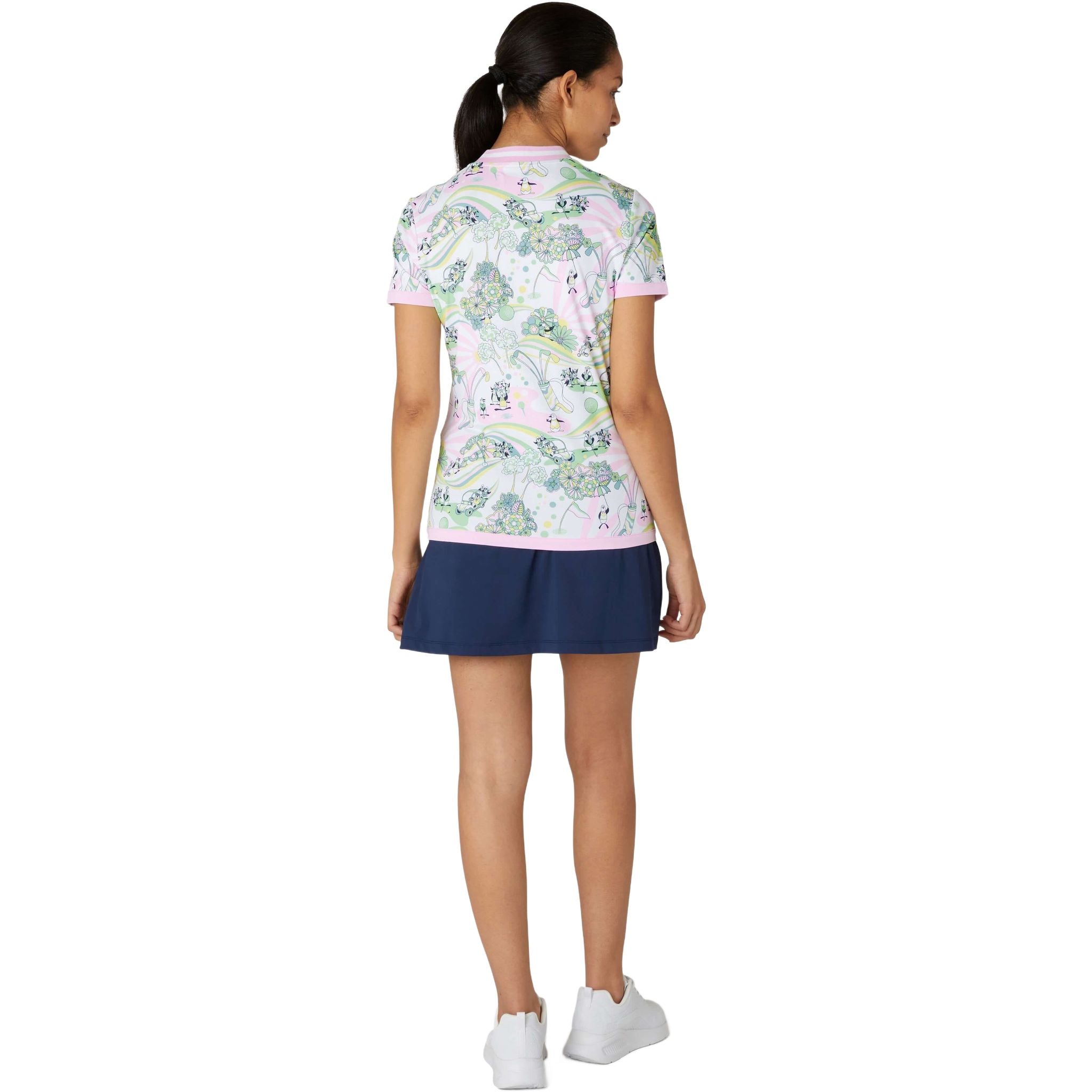 Polo zippé imprimé Original Penguin Groovy Pete pour femme