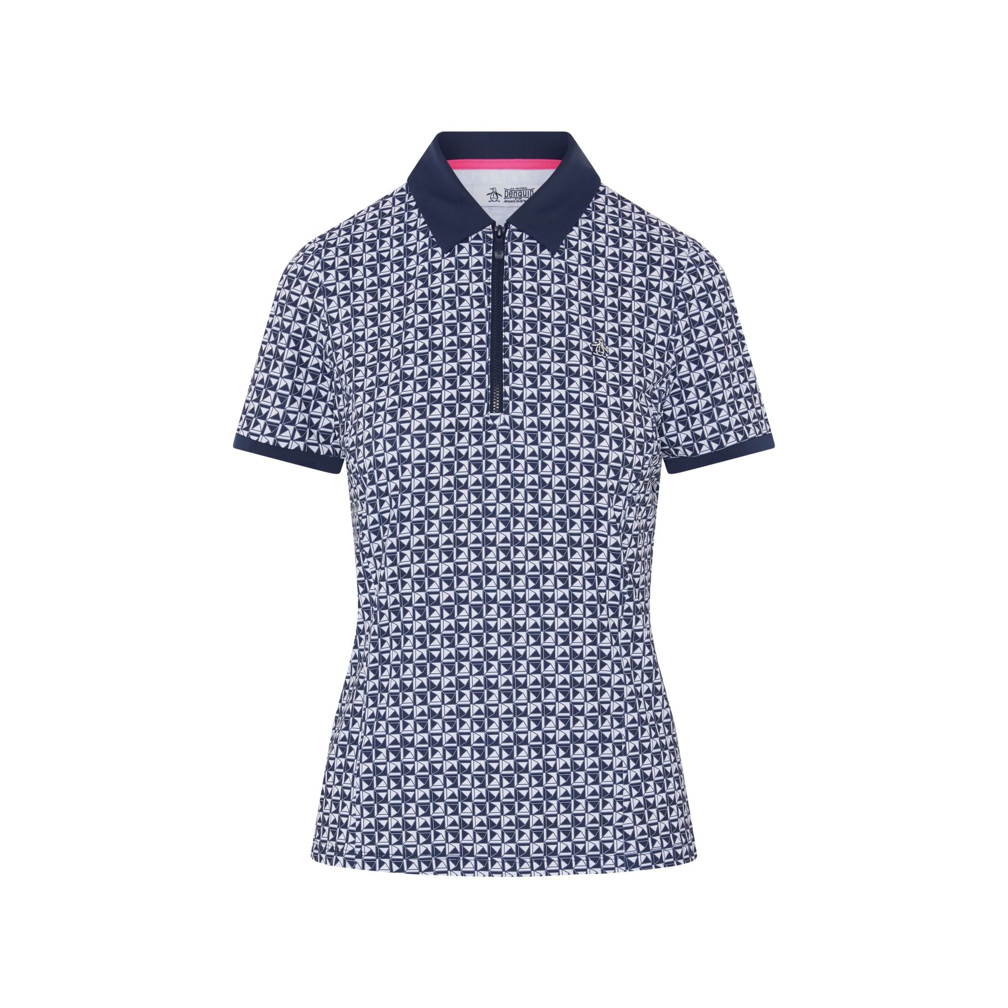 Polo Original Penguin à dos en maille imprimé géométrique pour femme