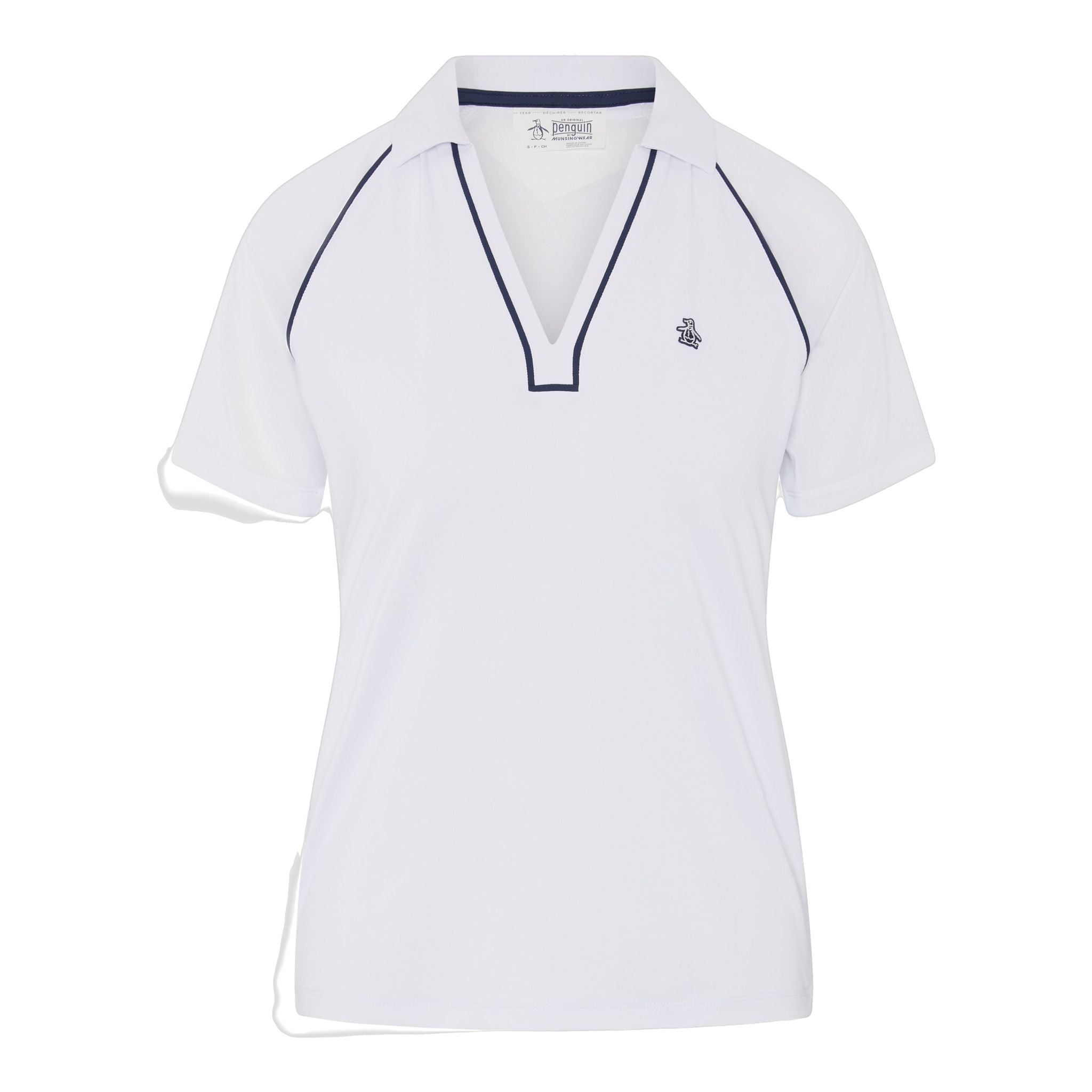 Polo Original Penguin à col en V pour femme