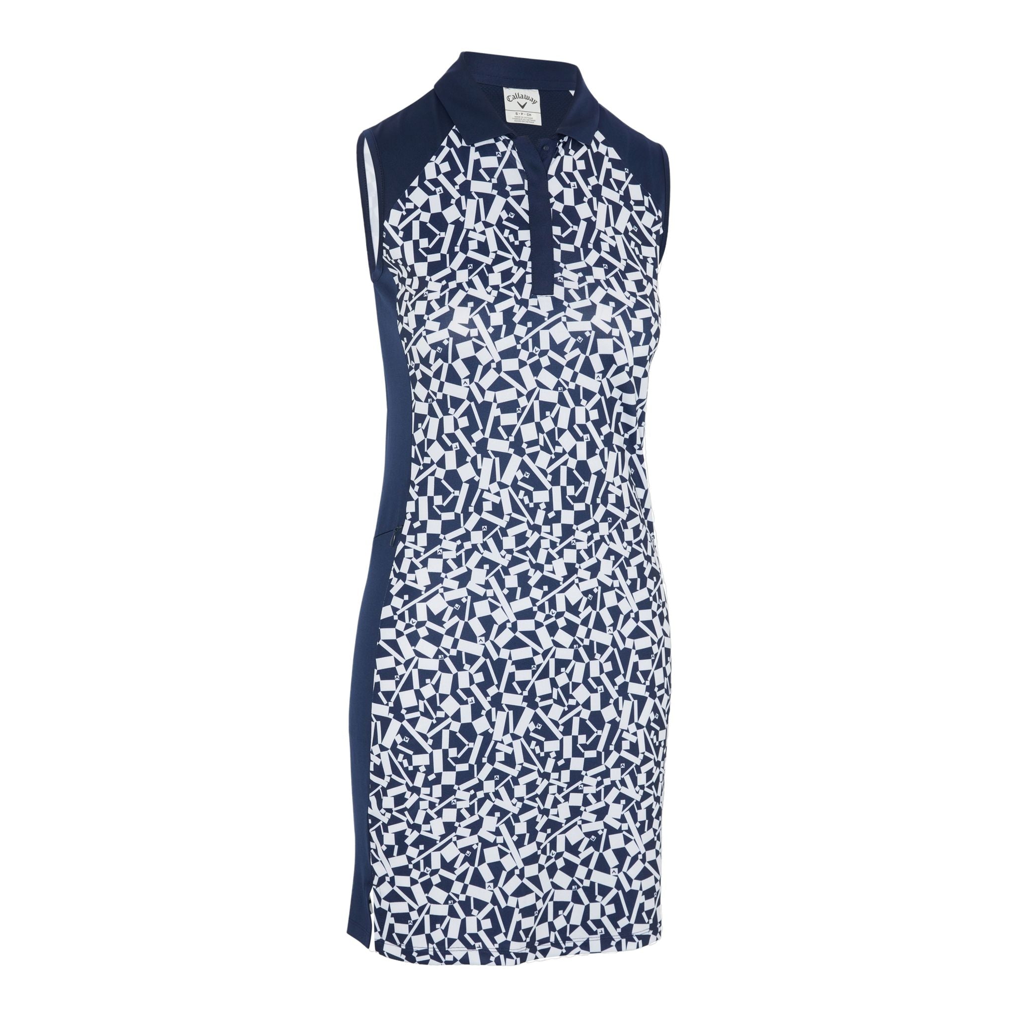 Robe sans manches Callaway bicolore à géométrie pour femme
