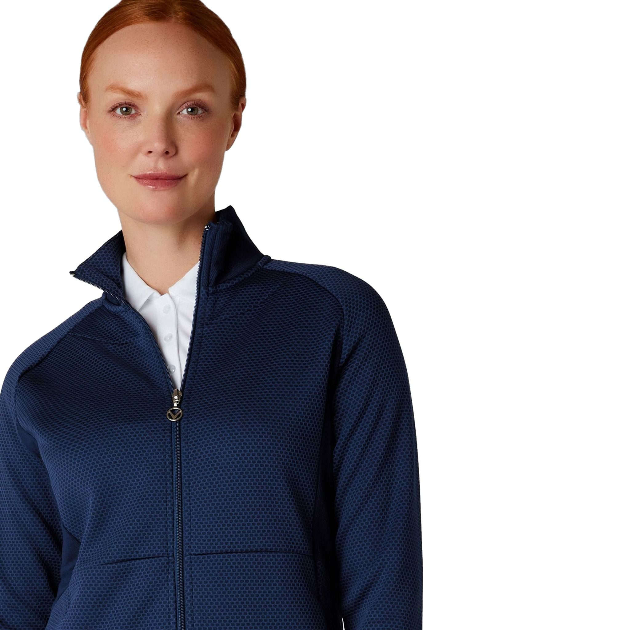 Veste Callaway à manches longues et fermeture éclair intégrale Hexagon H pour femme