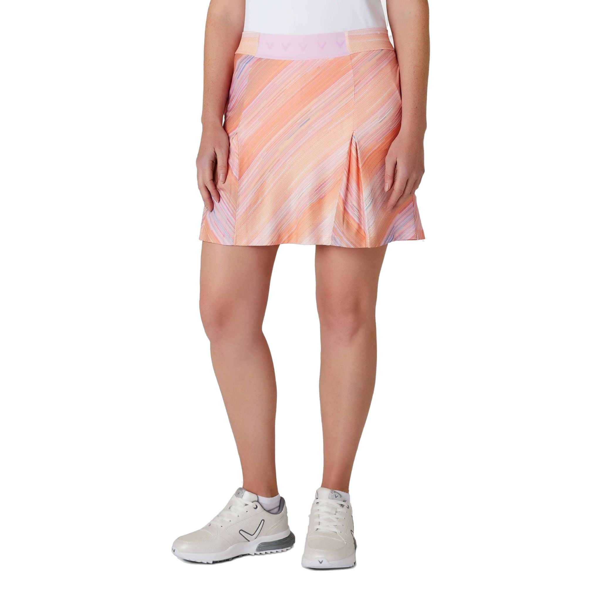 Jupe-short plissée à rayures Callaway pour femme