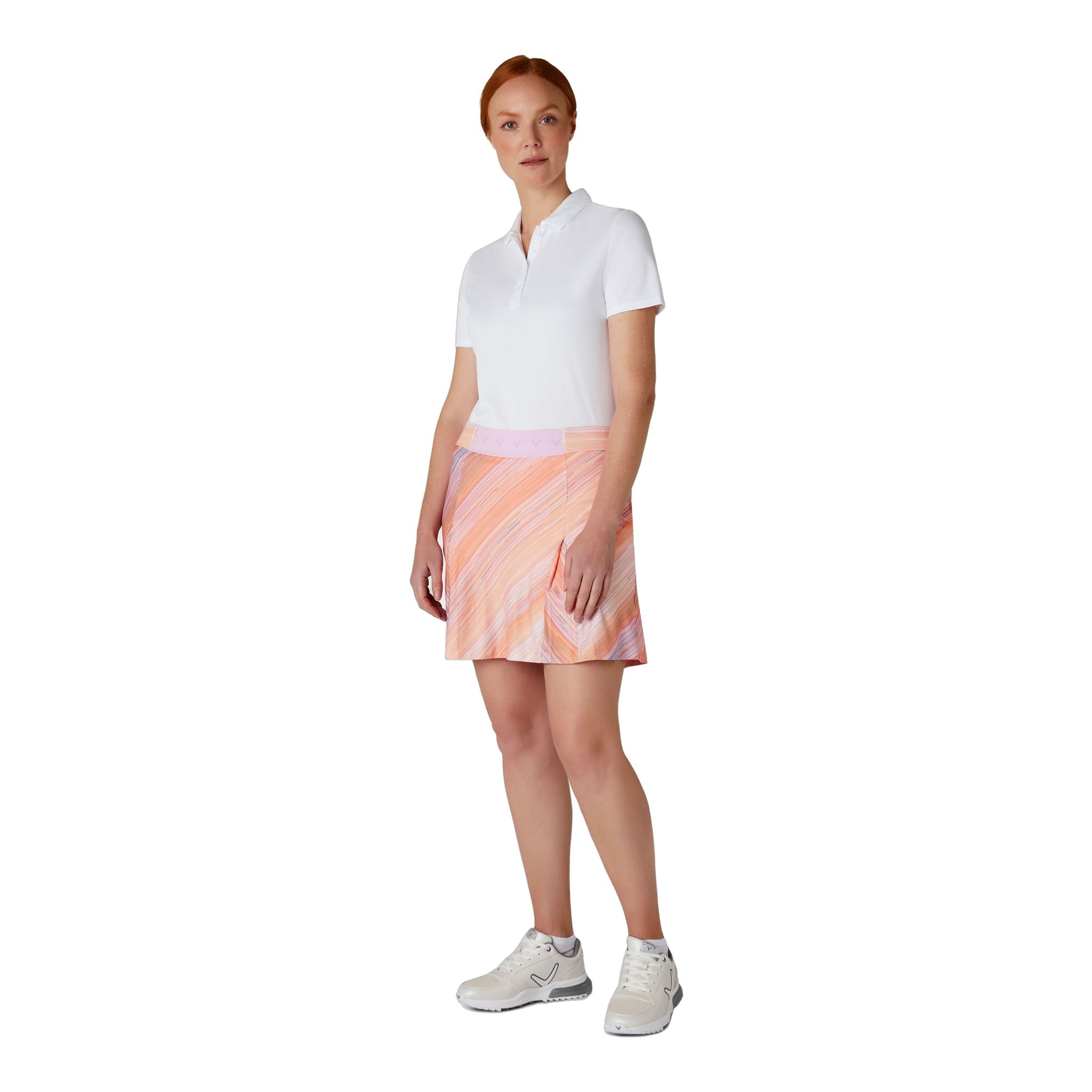 Jupe-short plissée à rayures Callaway pour femme