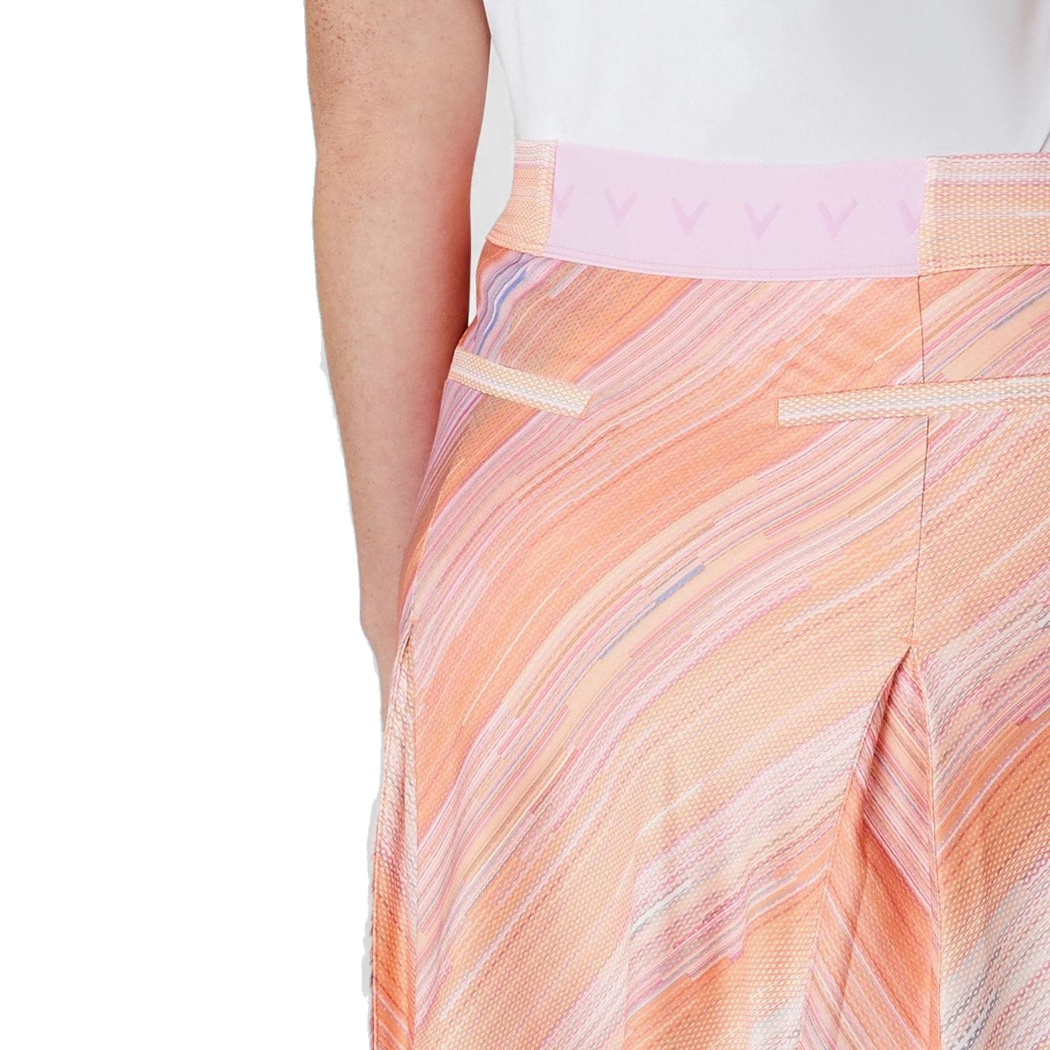 Jupe-short plissée à rayures Callaway pour femme