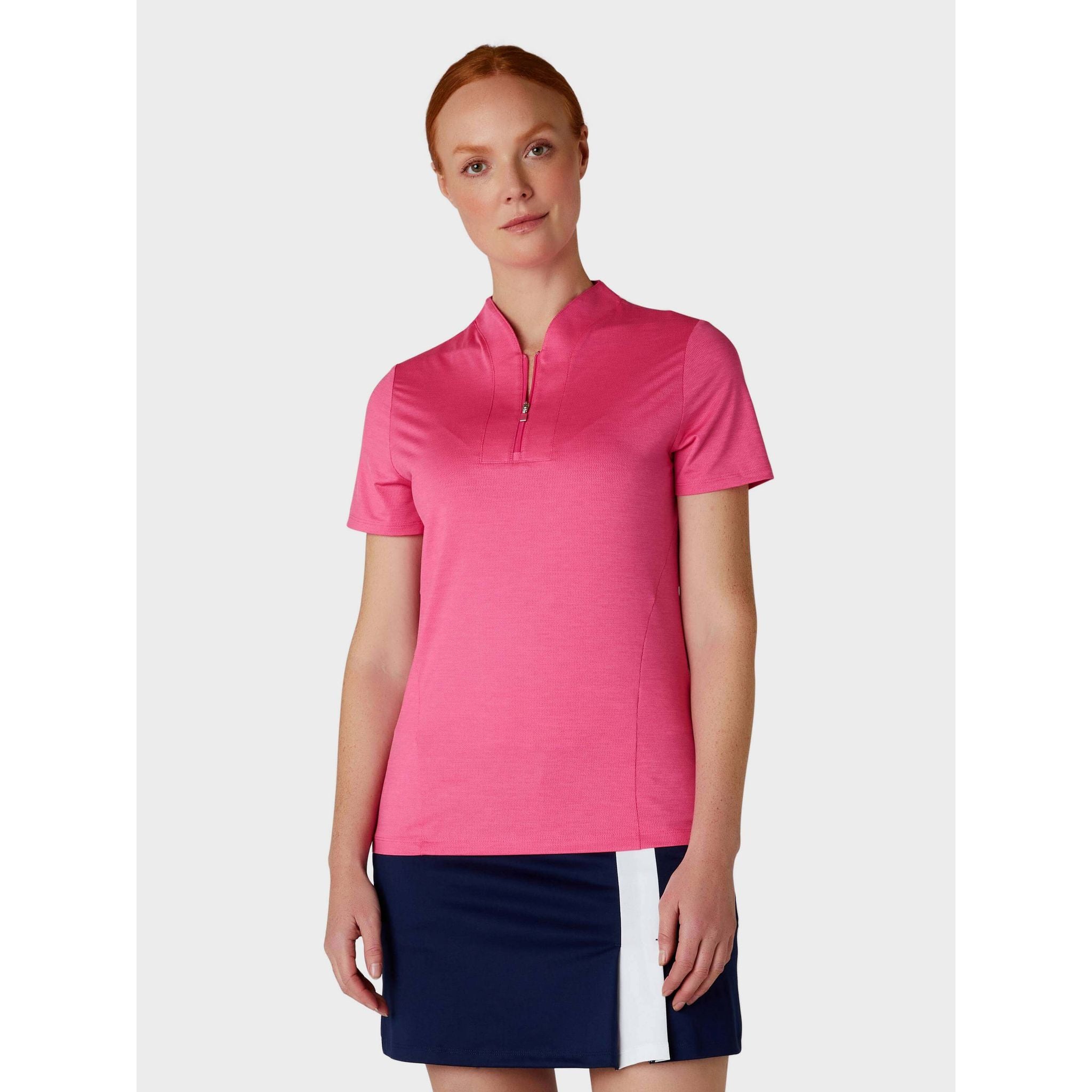 Polo Callaway à manches courtes pour femme, coloris chiné ton sur ton.