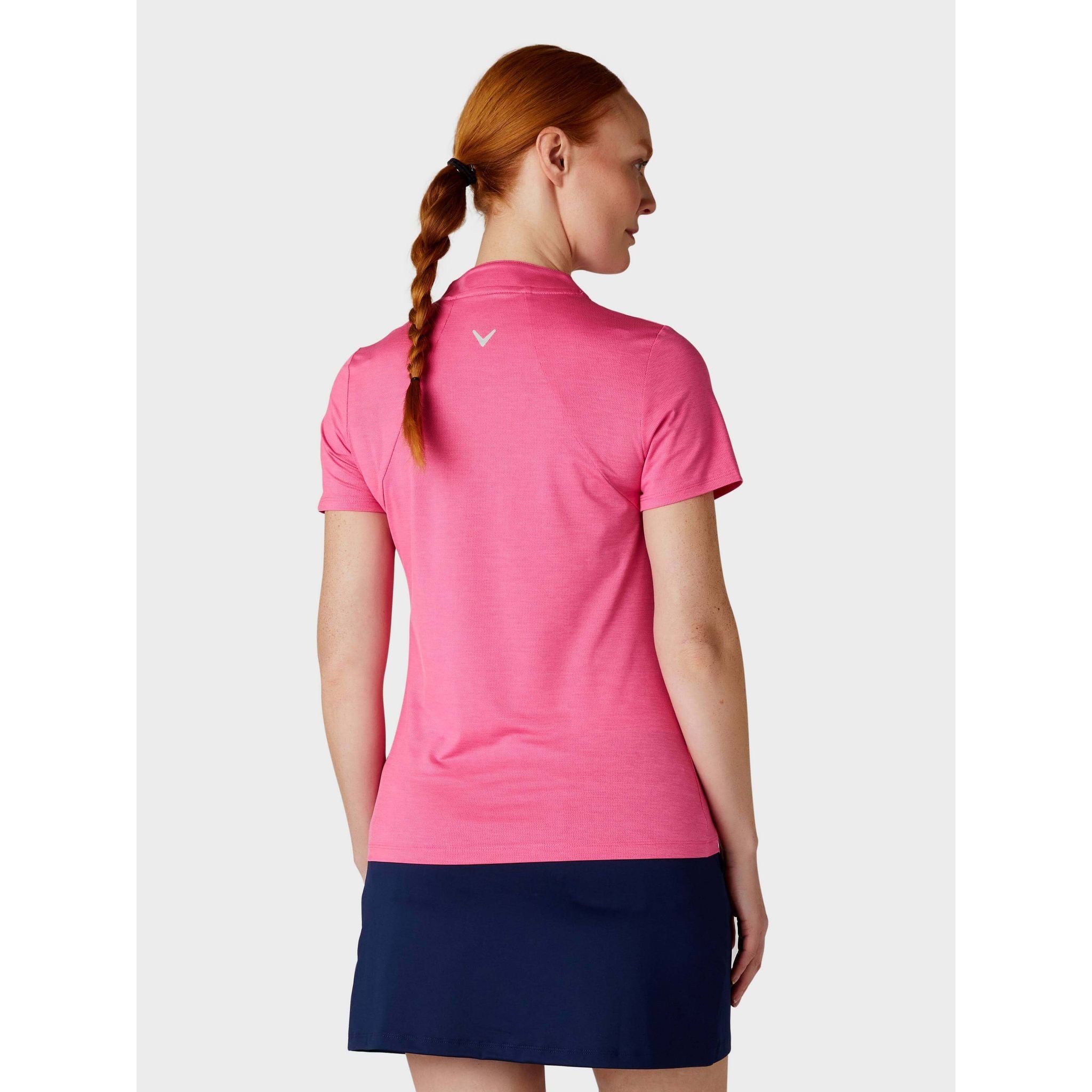 Polo Callaway à manches courtes pour femme, coloris chiné ton sur ton.