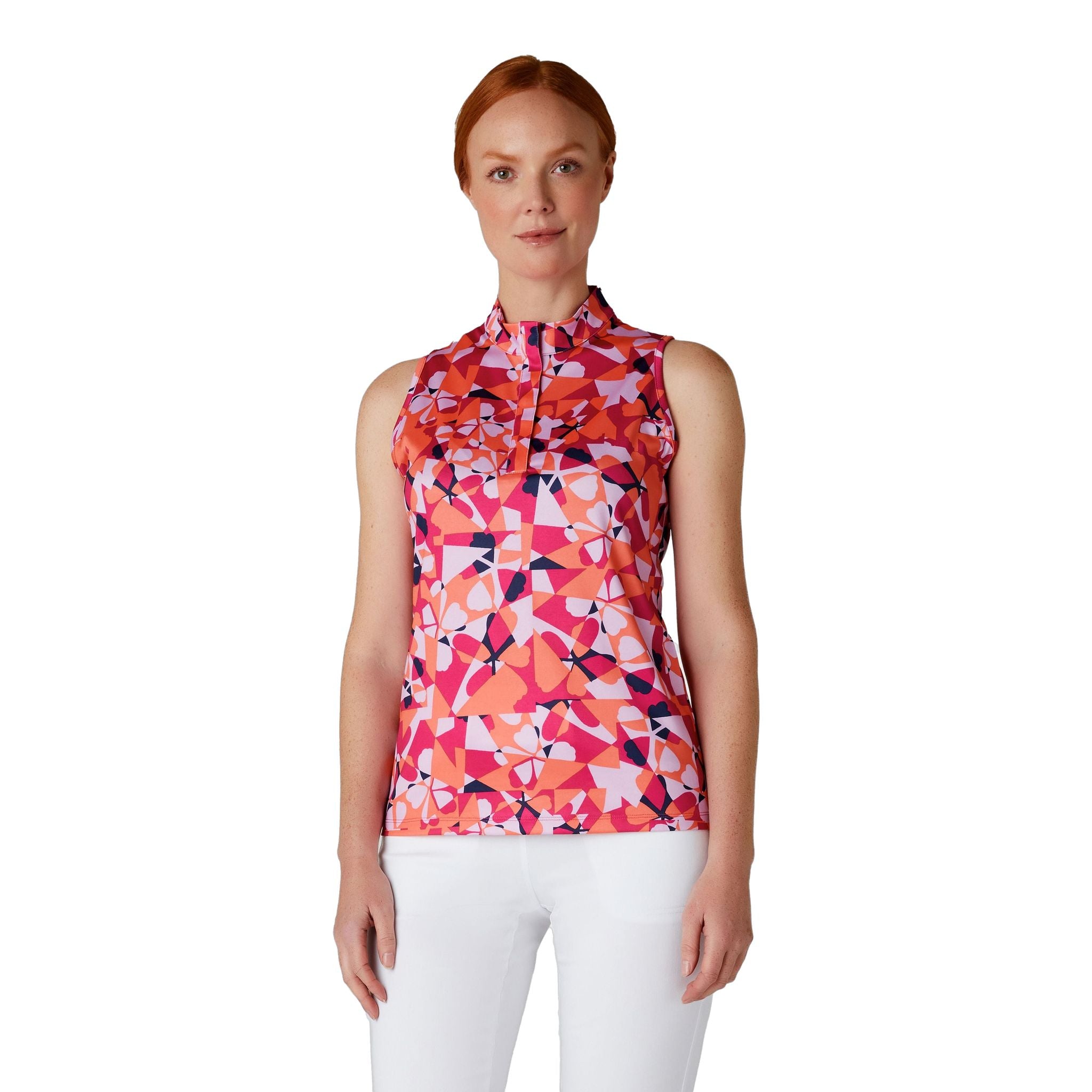 Chemise sans manches Callaway à motif floral géométrique pour femme