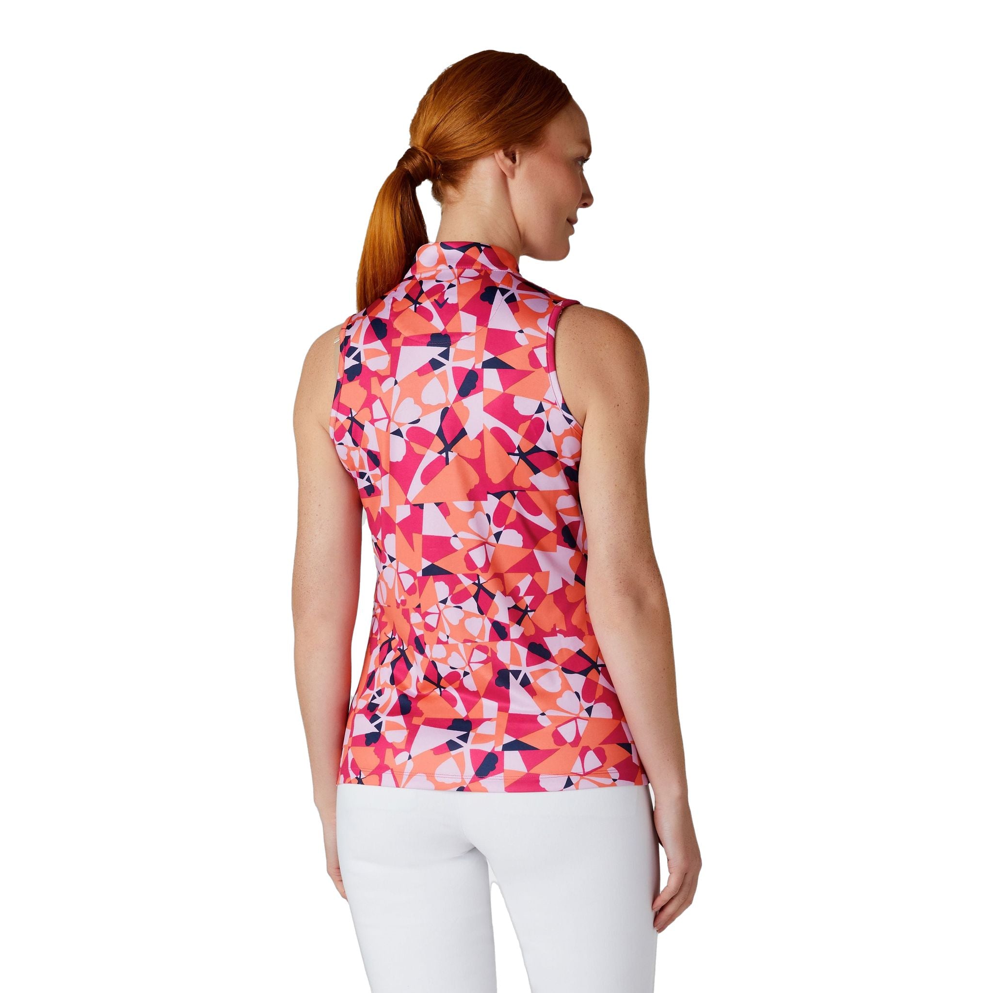 Chemise sans manches Callaway à motif floral géométrique pour femme