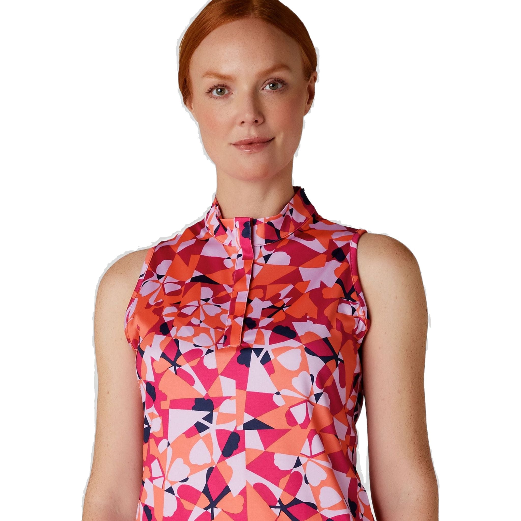 Chemise sans manches Callaway à motif floral géométrique pour femme