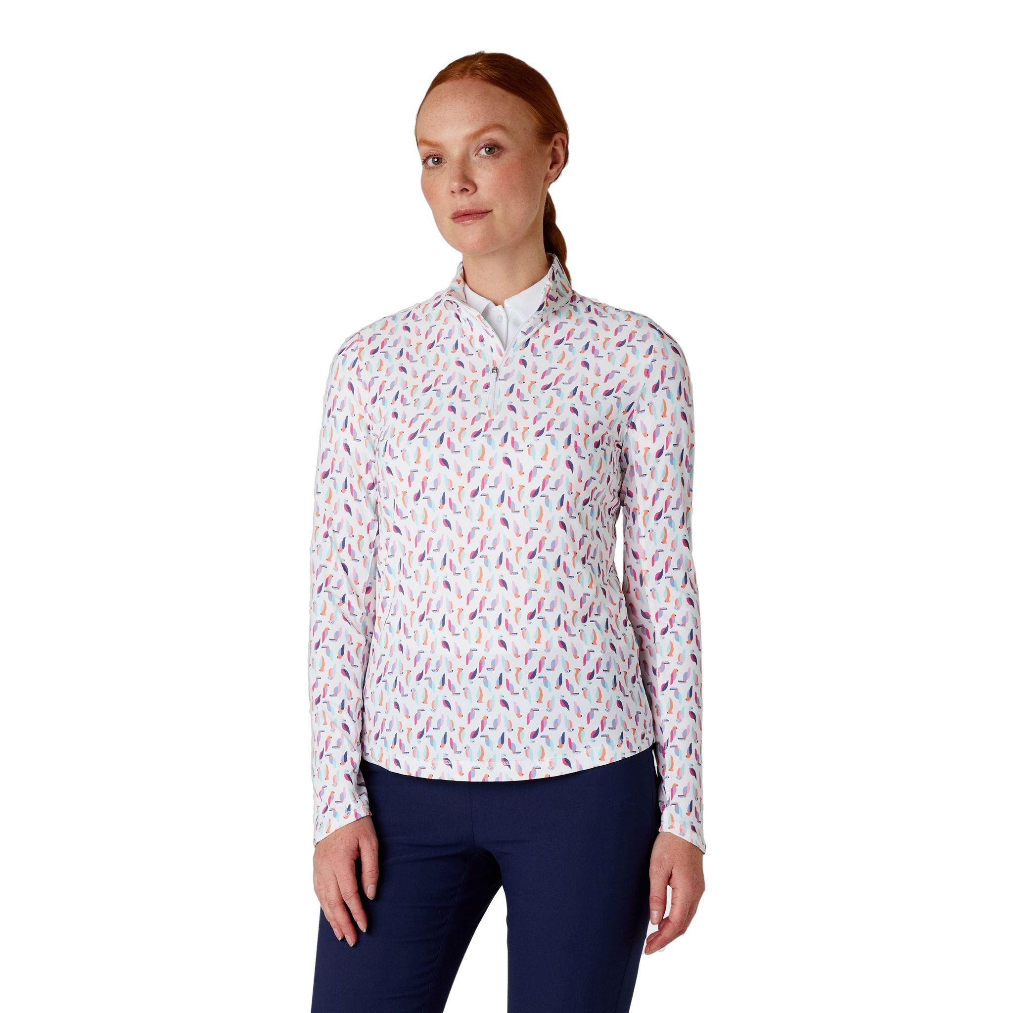 Chemise Callaway à imprimé oiseau/aigle pour femme