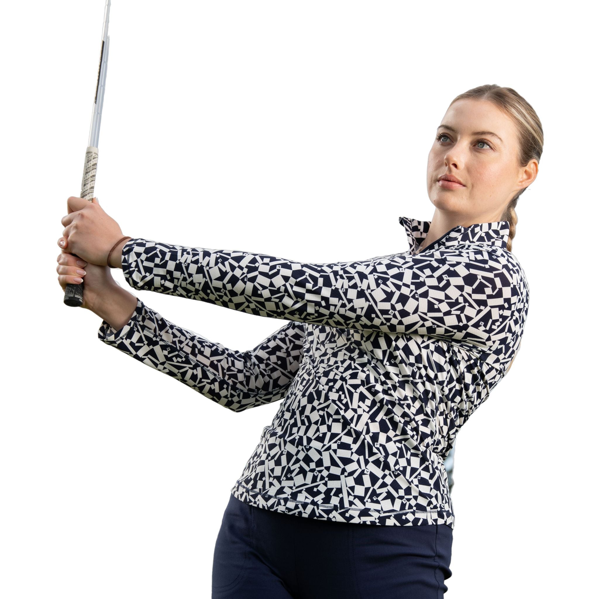 Chemise Callaway bicolore à imprimé géométrique pour femme