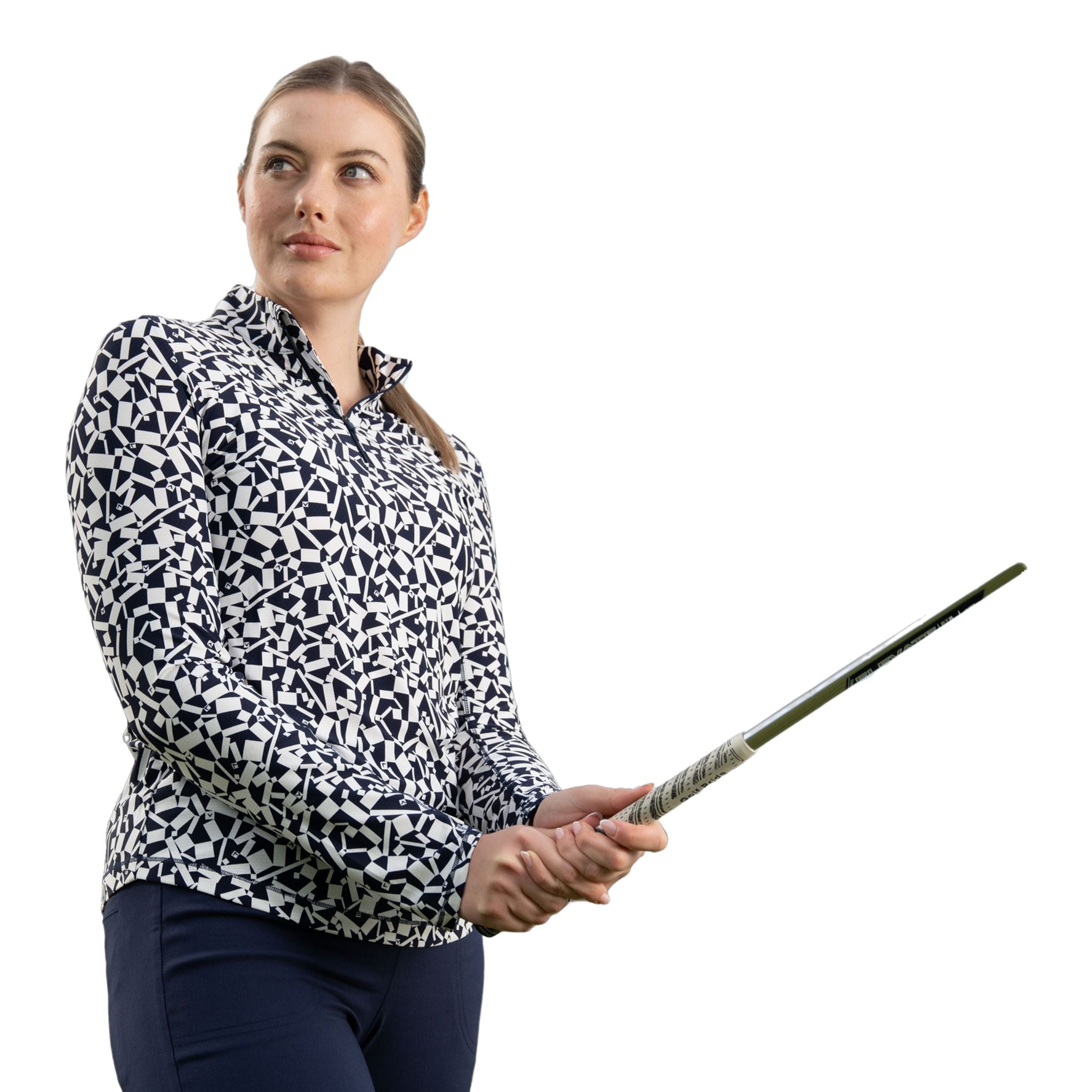 Chemise Callaway bicolore à imprimé géométrique pour femme