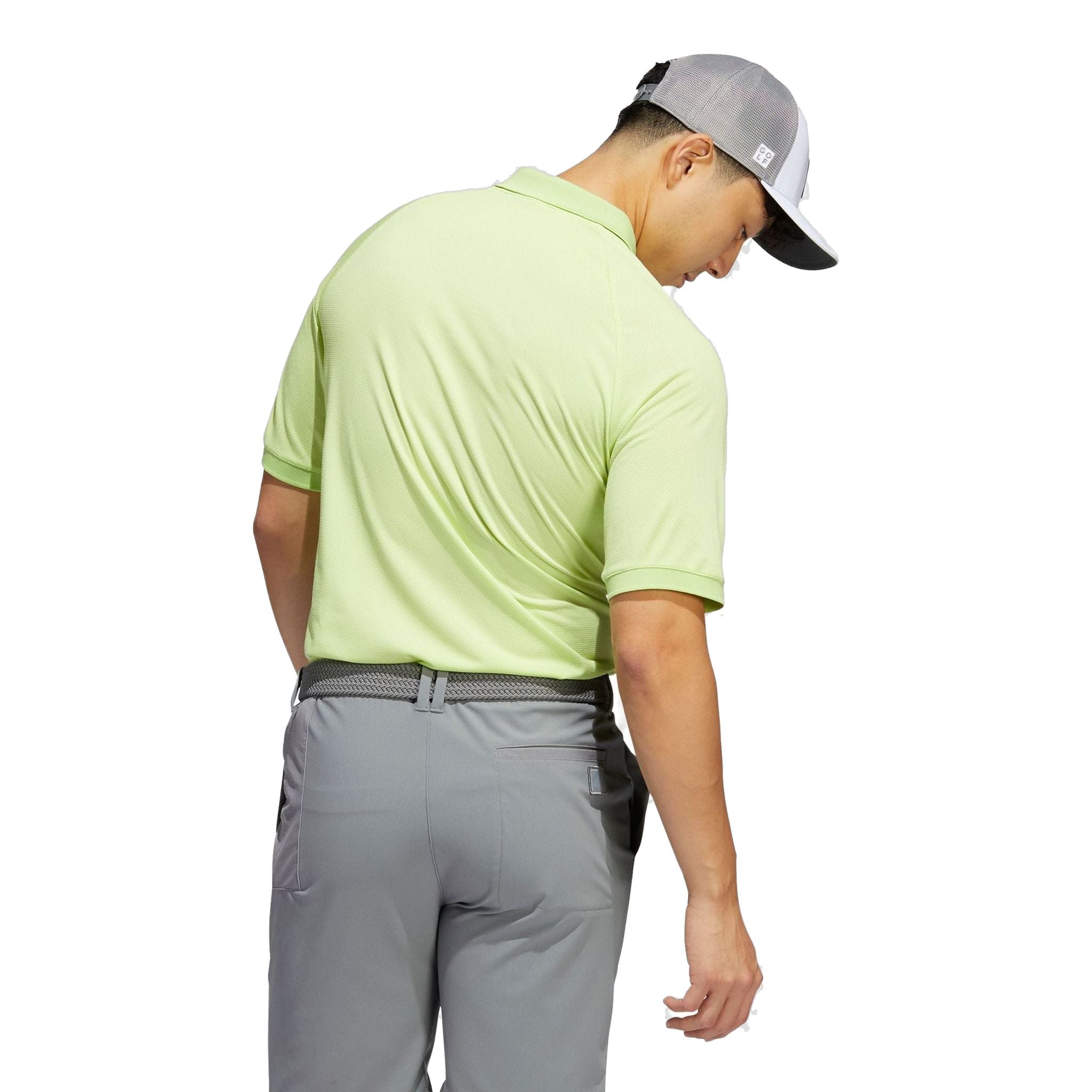 Polo Adidas M Moss Stitch Pulse Lime/Blanc Homme