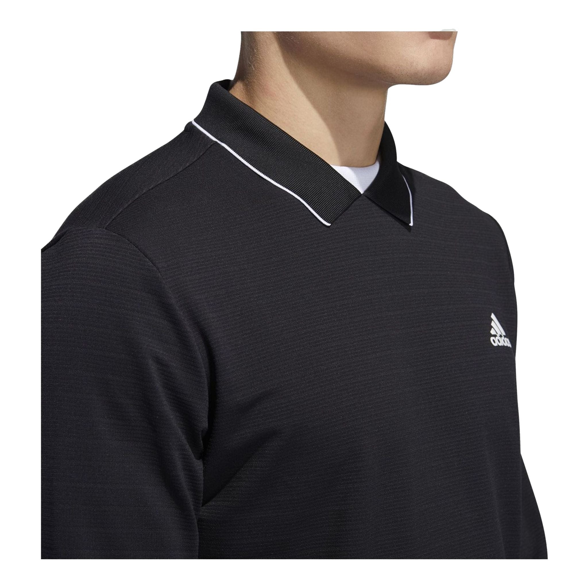Polo thermique Adidas à manches longues noir pour homme