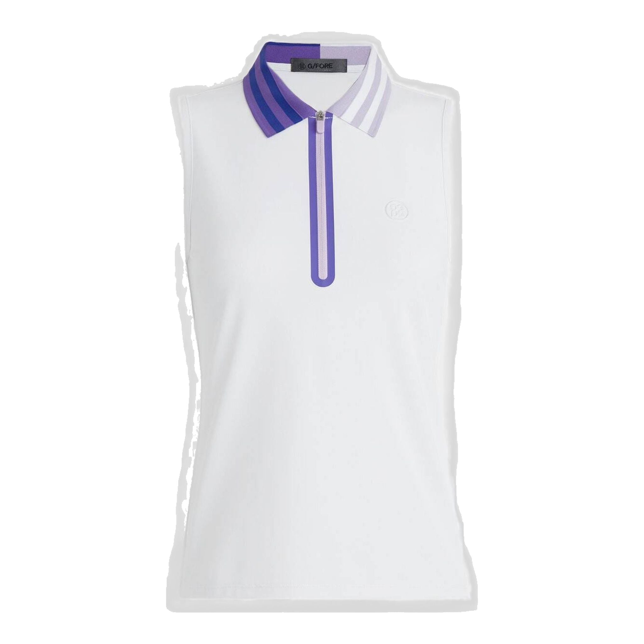 Polo sans manches GFORE 1/4 Zip Tech Piqué pour femme