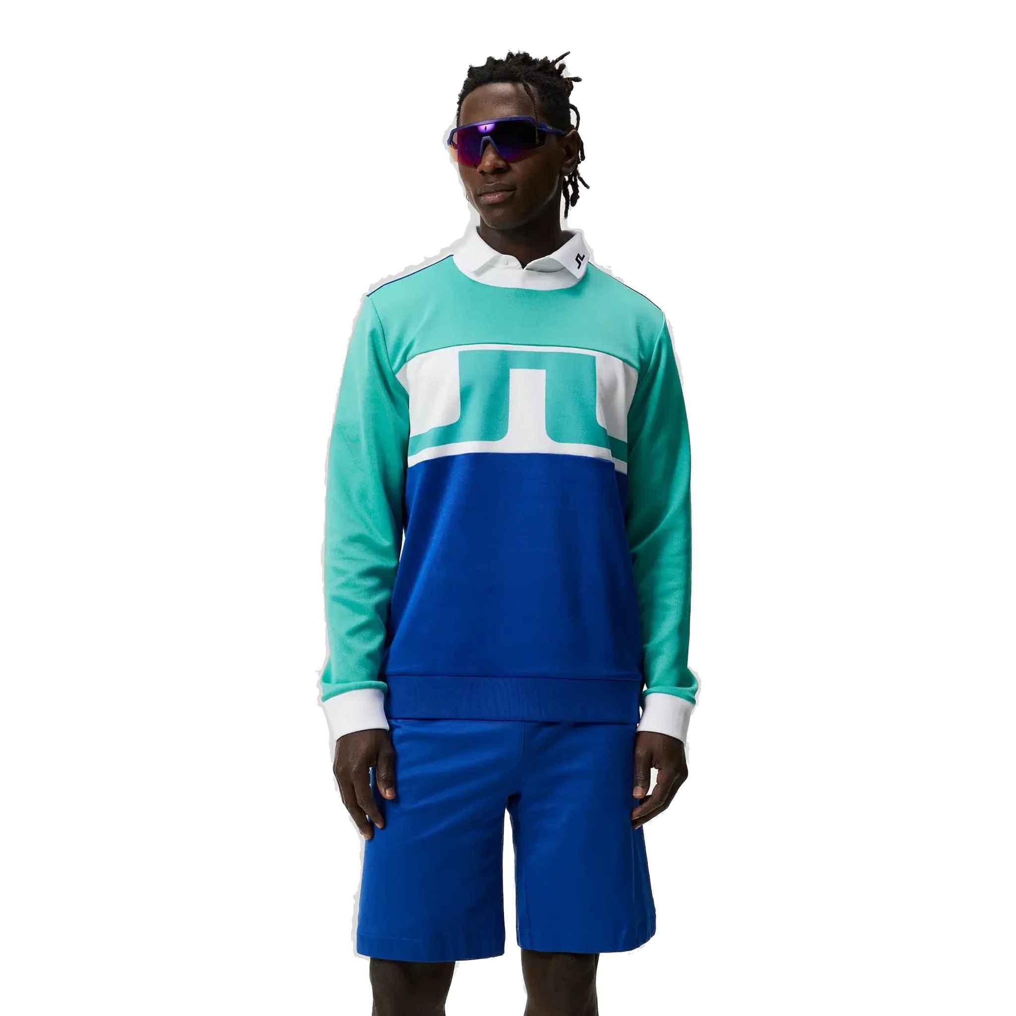 J. Lindeberg Jones Pull Homme Bright Aqua Homme