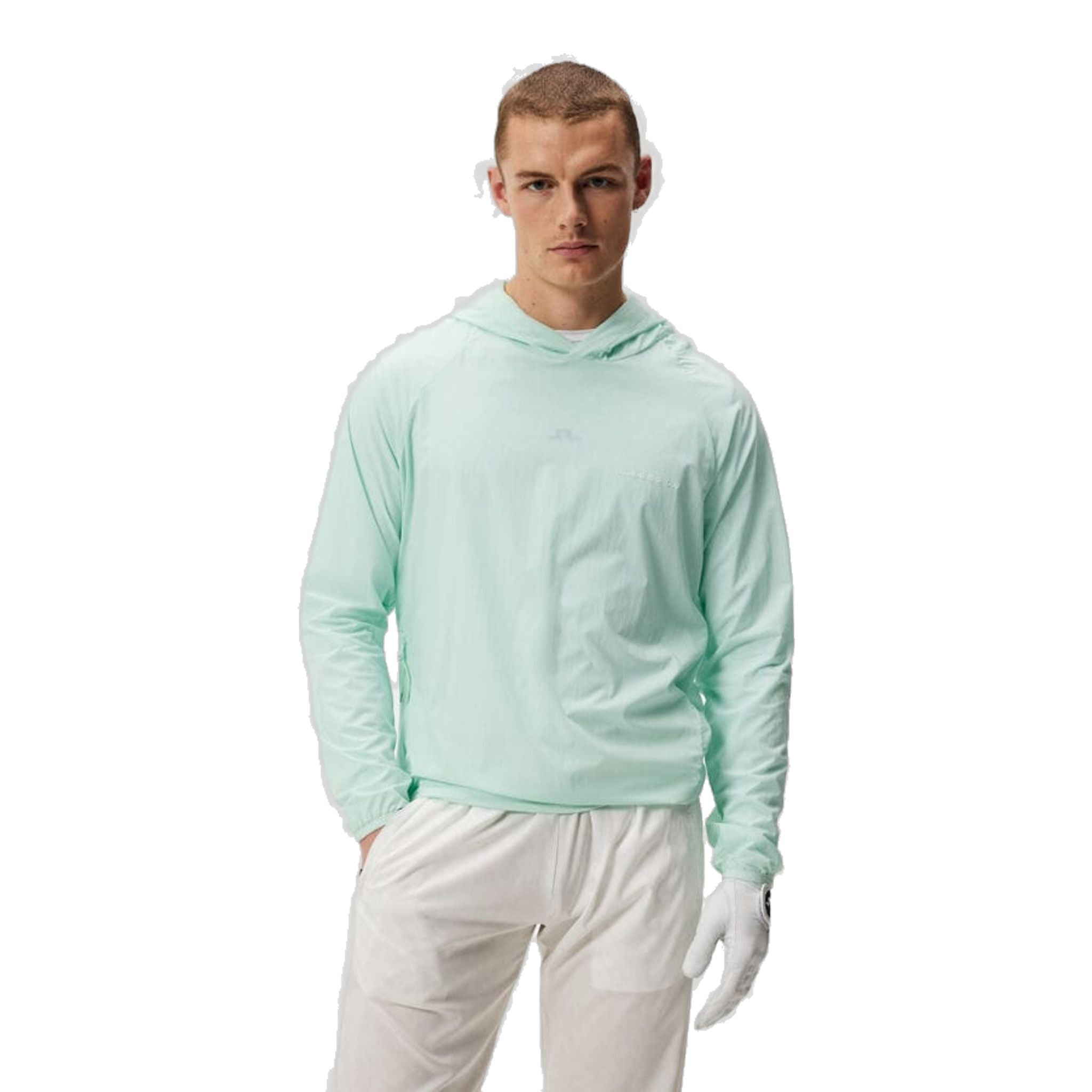 Sweat à capuche extensible J. Lindeberg Arron pour homme, couleur miel