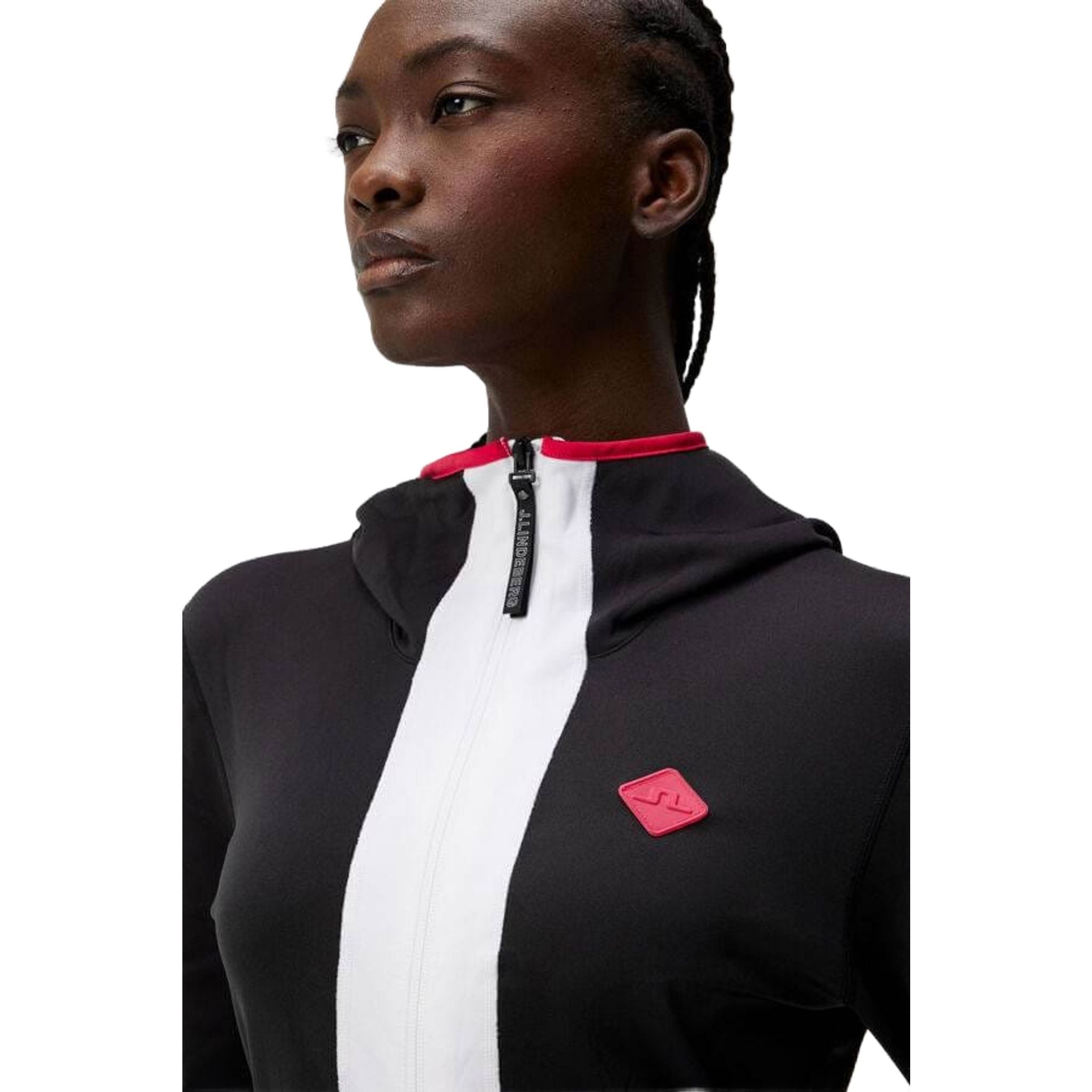 Sweat à capuche J. Lindeberg Powerline pour femme, noir