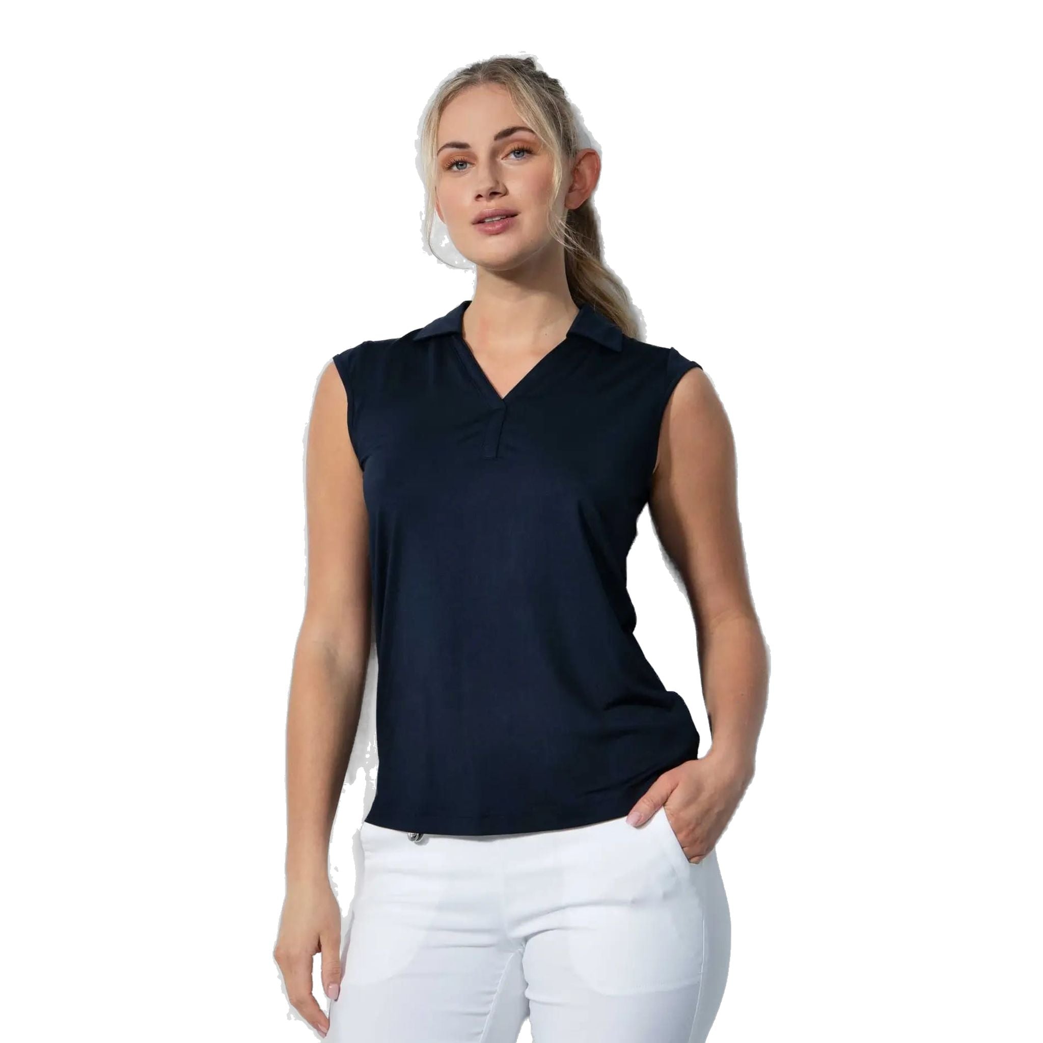 Polo de golf sans manches Anzio Daily Sports pour femmes