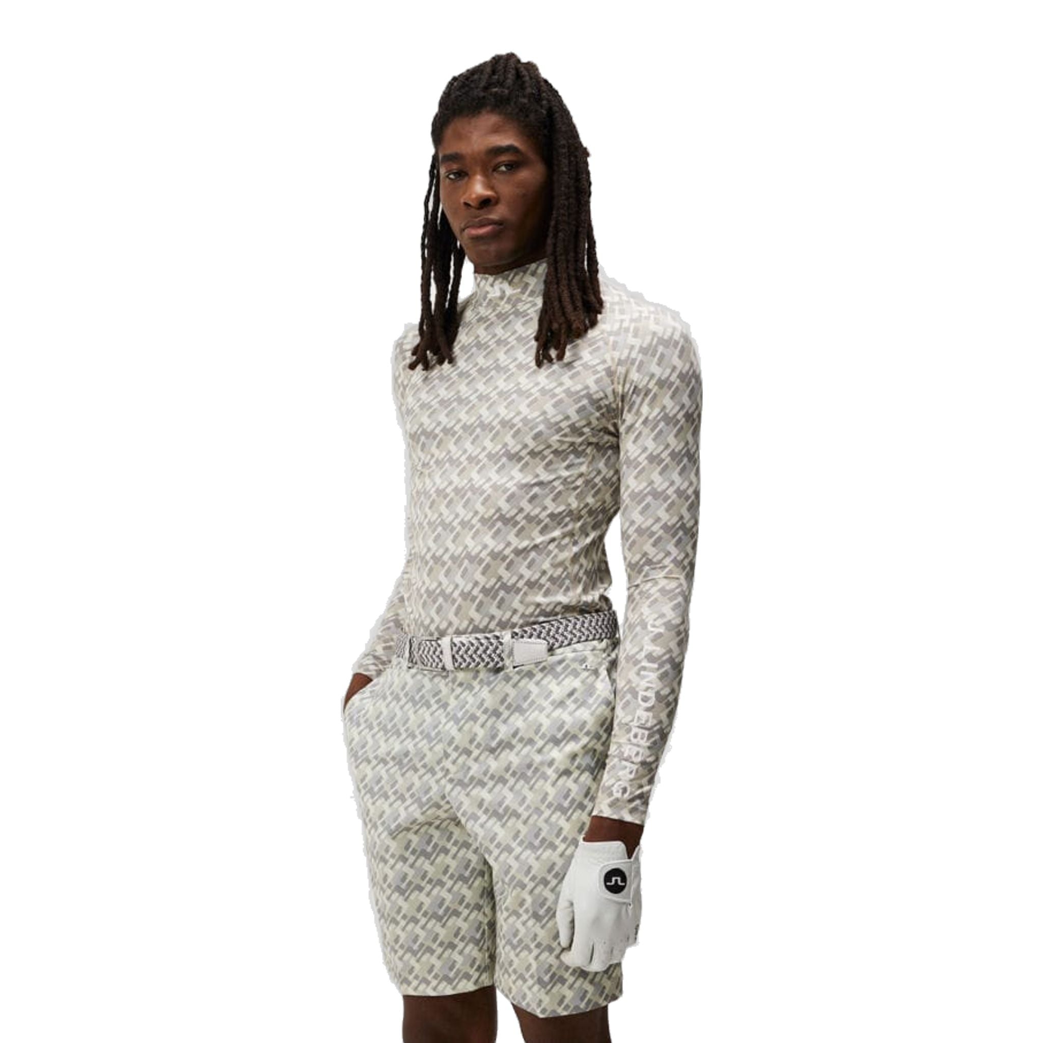 J. Lindeberg Aello Soft Compression Print Mock Homme