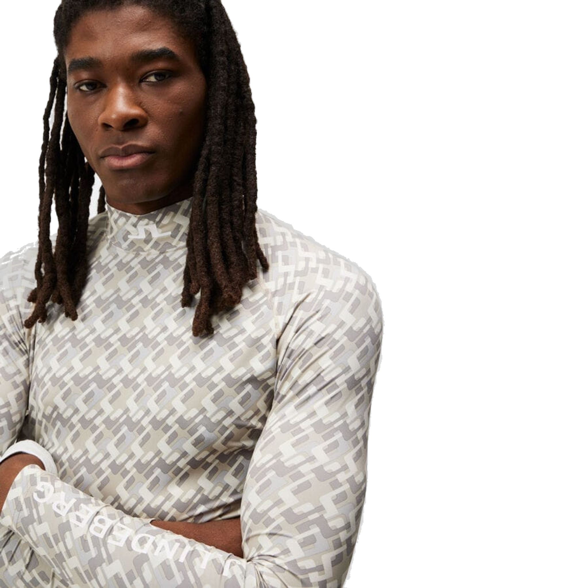 J. Lindeberg Aello Soft Compression Print Mock Homme