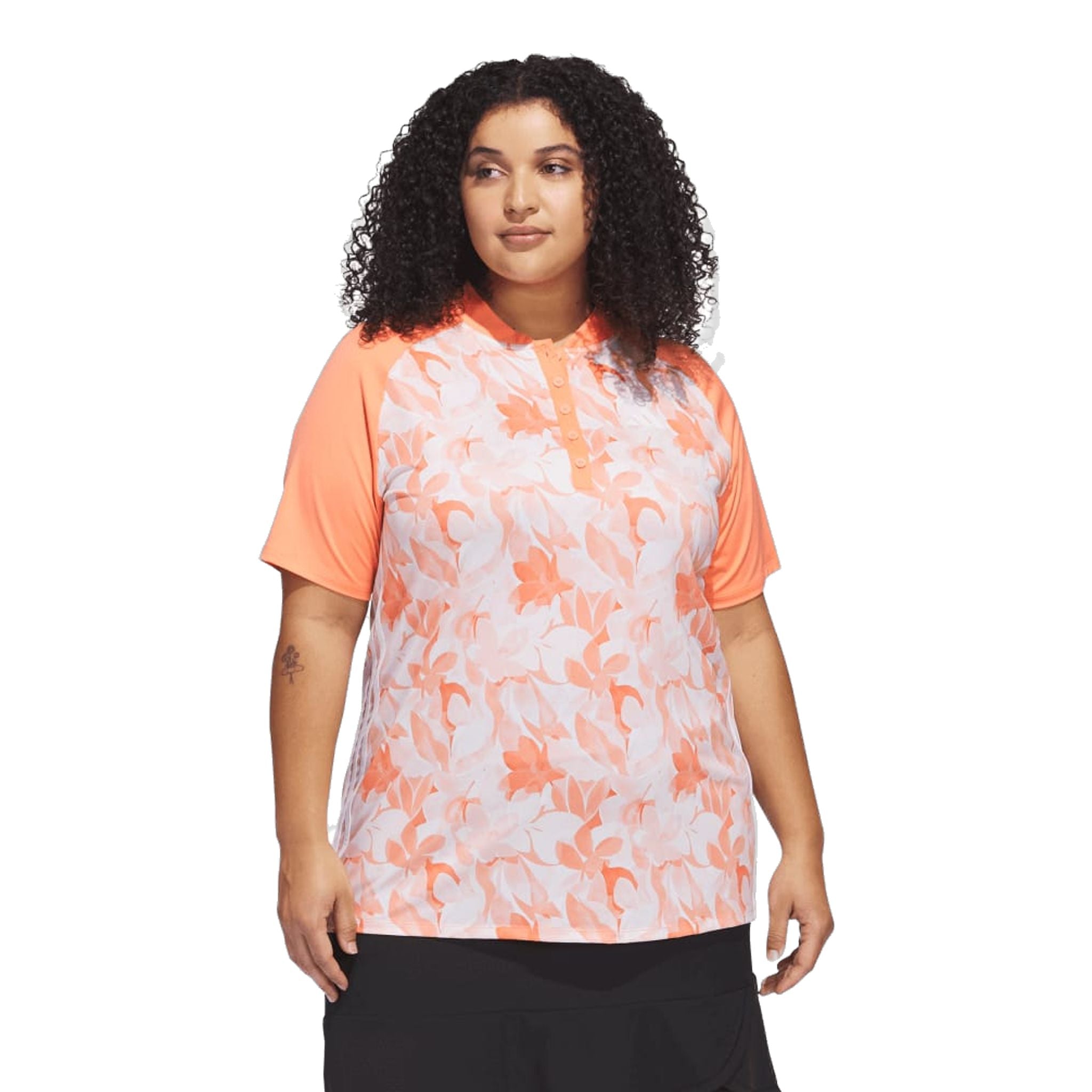 Polo fleuri Adidas pour femme