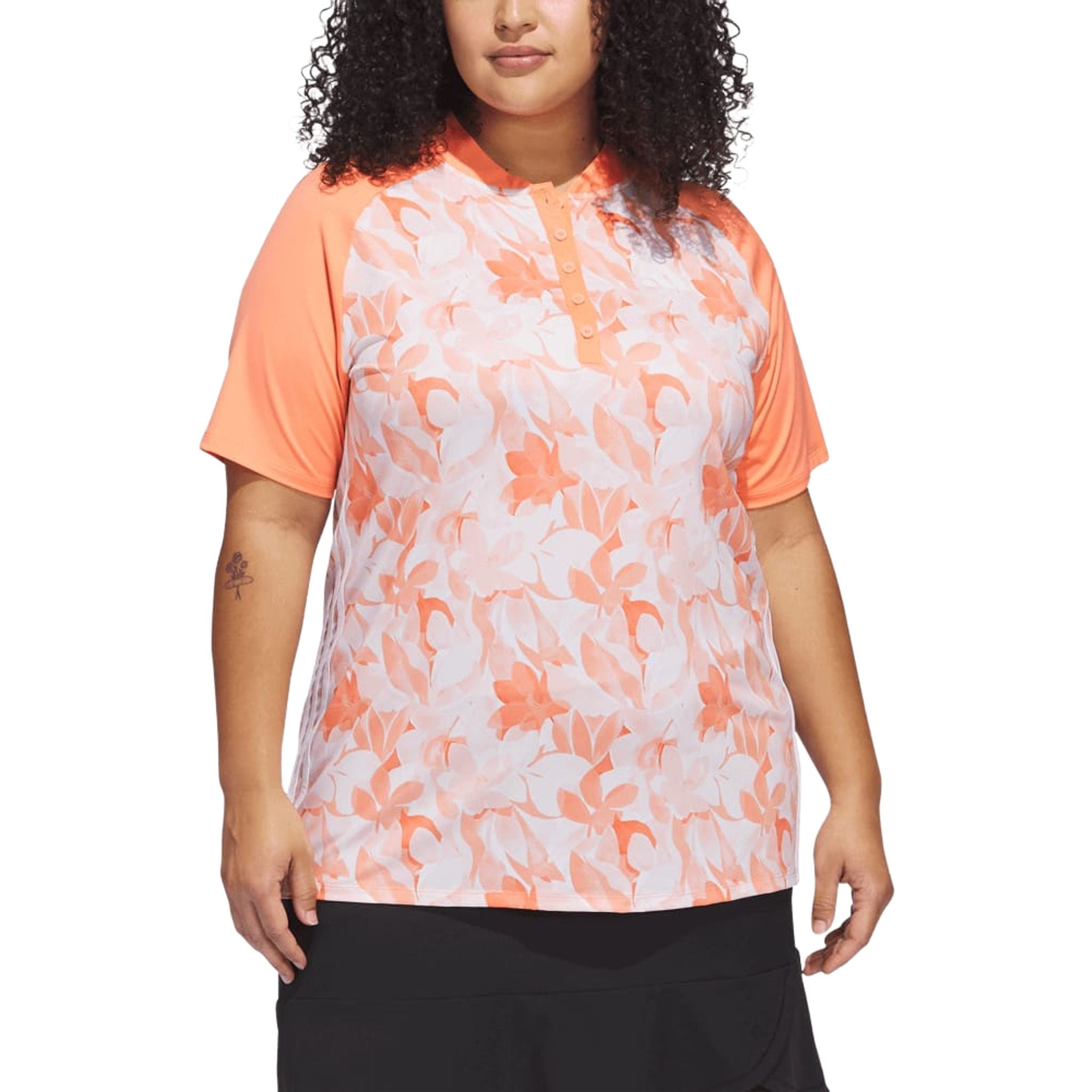 Polo fleuri Adidas pour femme
