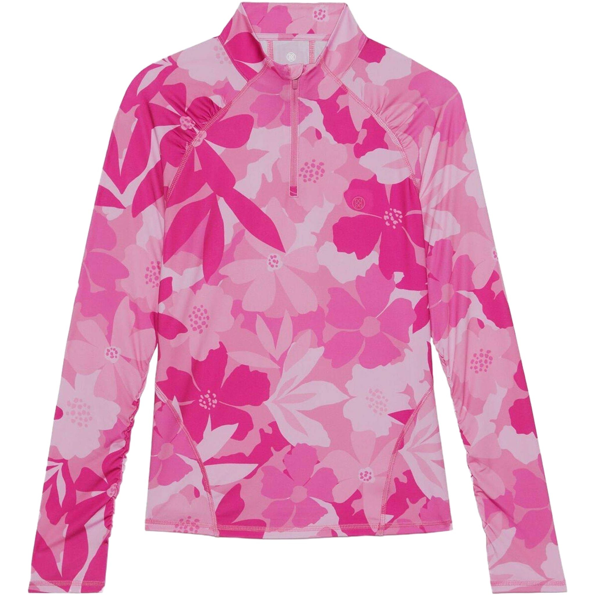 Polo à manches longues GFORE Floral Camo 1/4 Zip pour femme