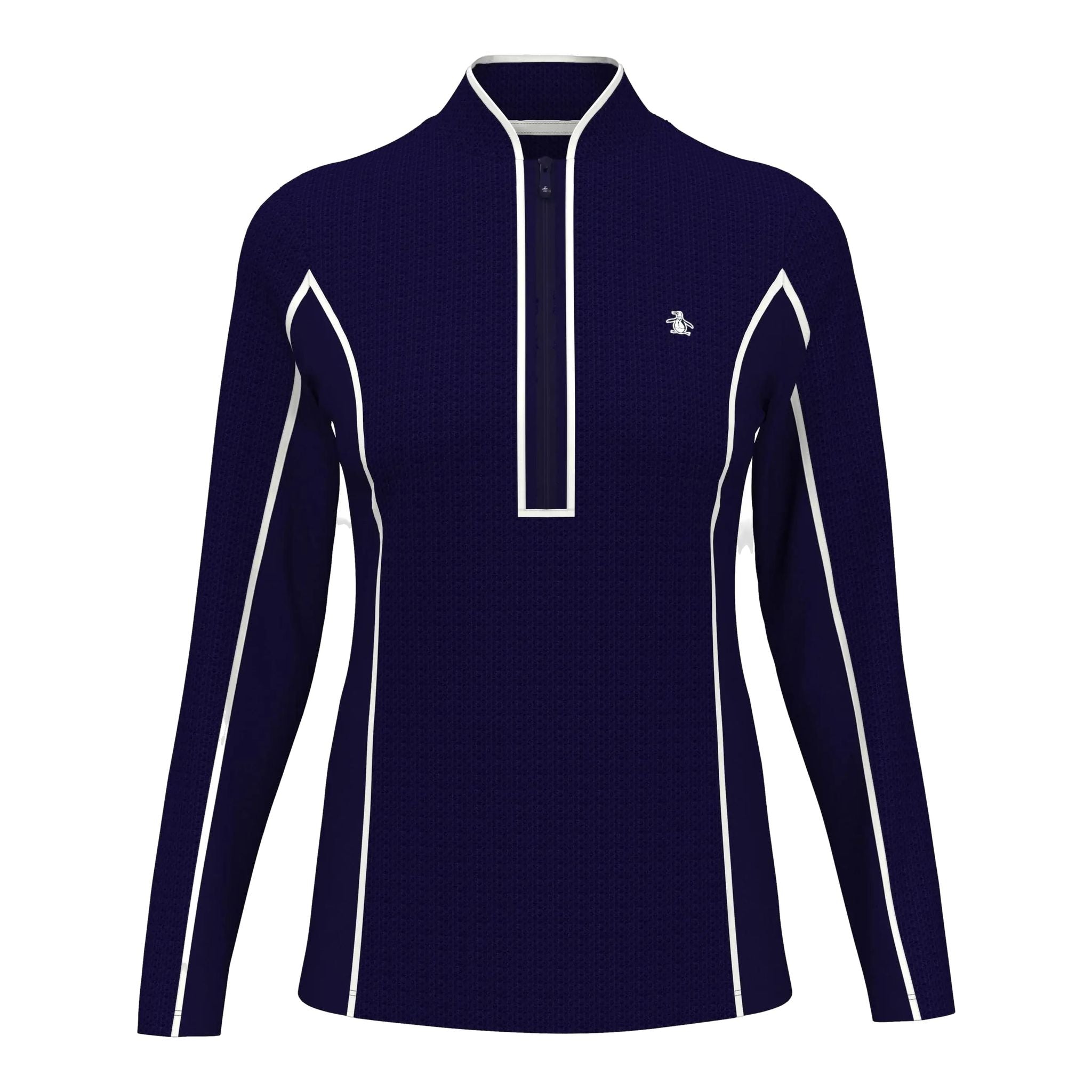 Pull texturé à manches longues Original Penguin et fermeture éclair 1/4 pour femme