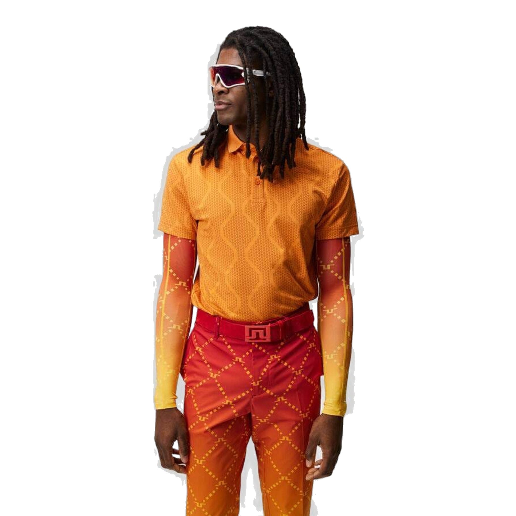 J. Lindeberg Mat Jacquard Regular Fit Poloshirt Herren