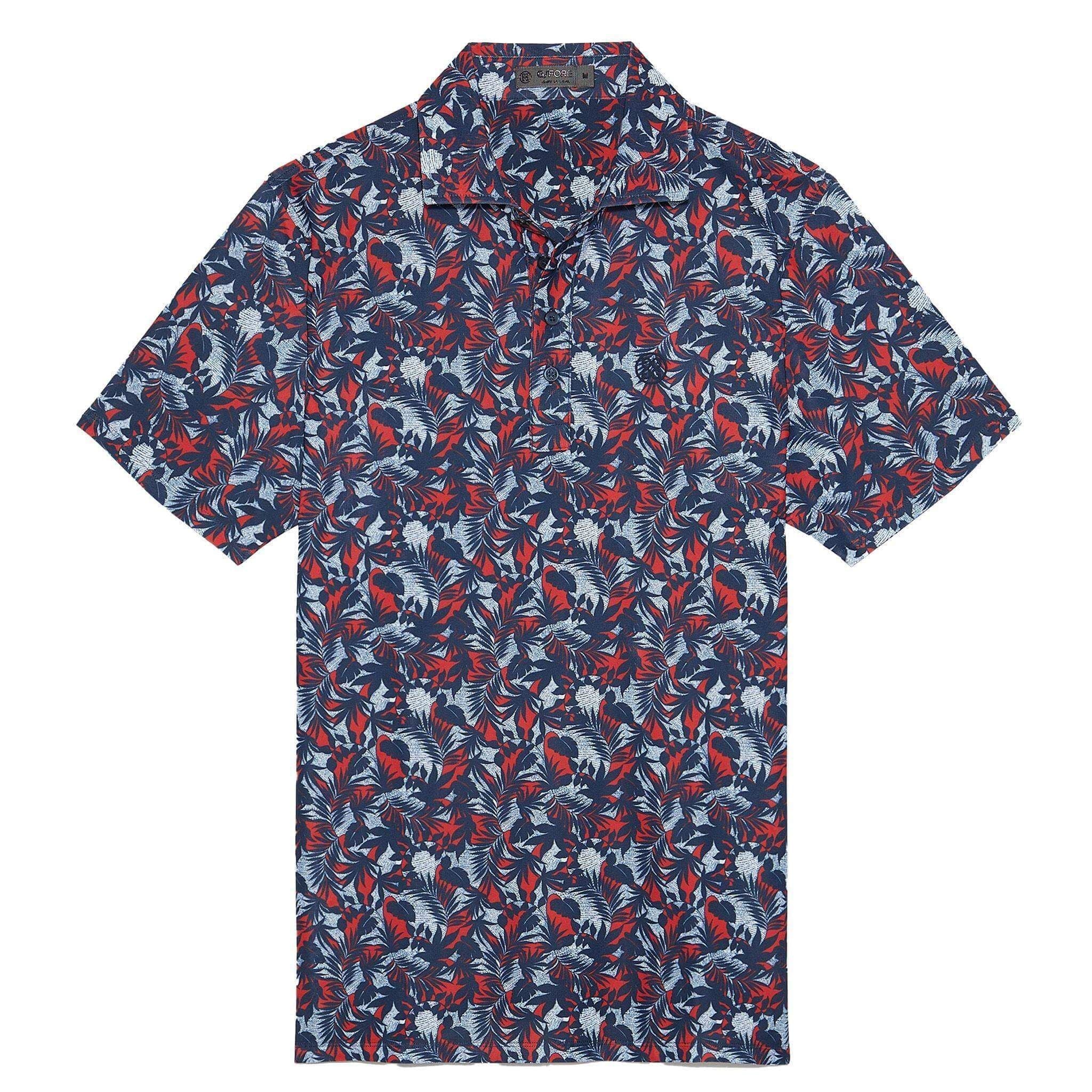 GFORE Polo Slim Fit en piqué technique Palm Fronds pour hommes