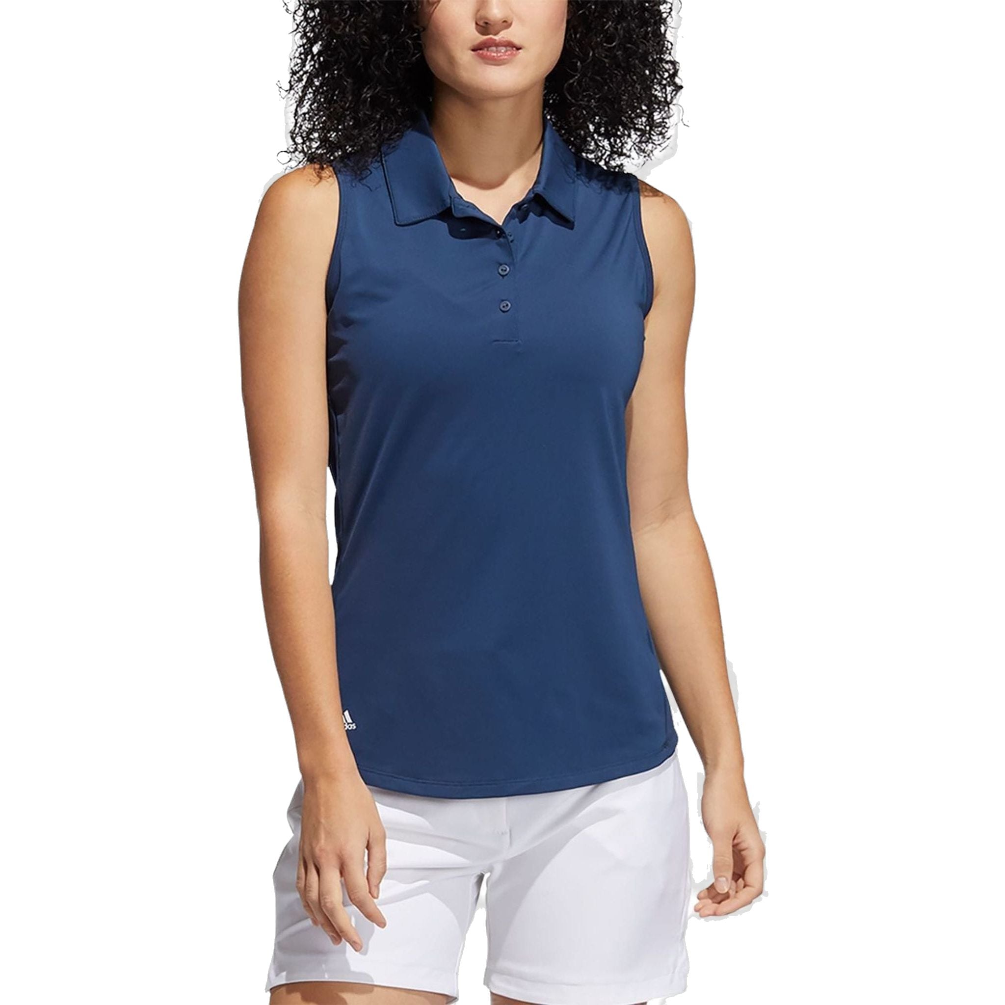 Polo sans manches uni Adidas pour femme